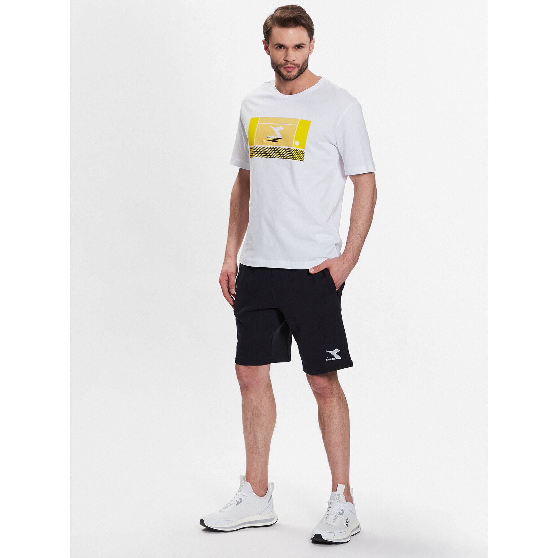 Diadora Tricou Match Point 102.179312 Alb Regular Fit - Pled.ro