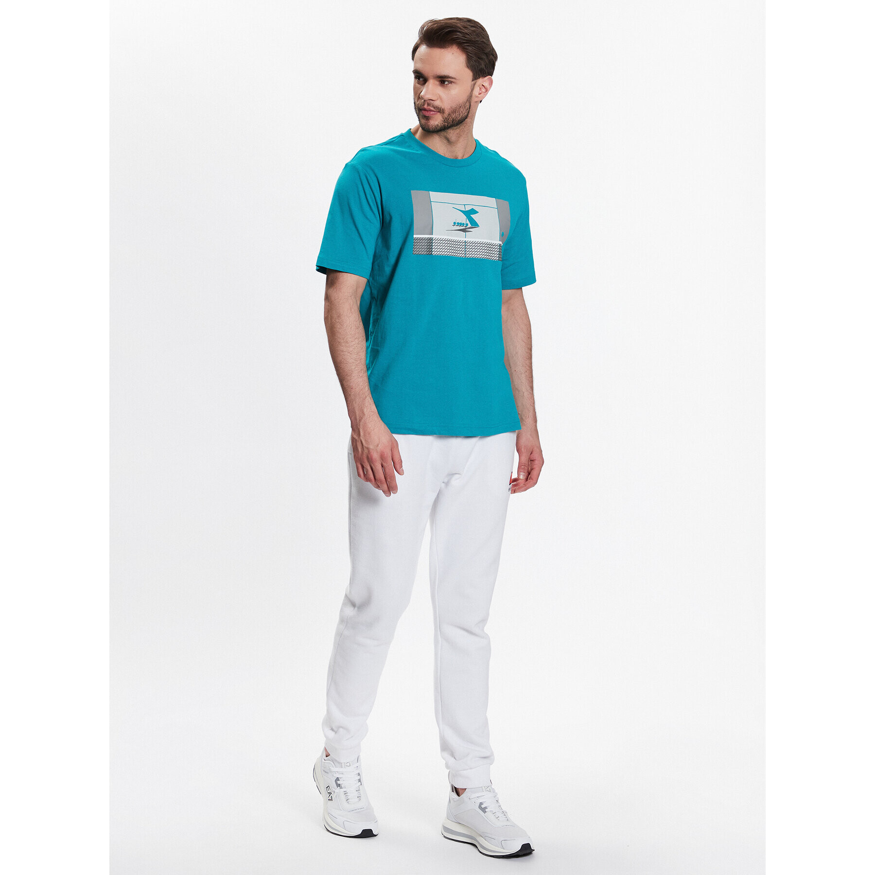 Diadora Tricou Match Point 102.179312 Albastru Regular Fit - Pled.ro