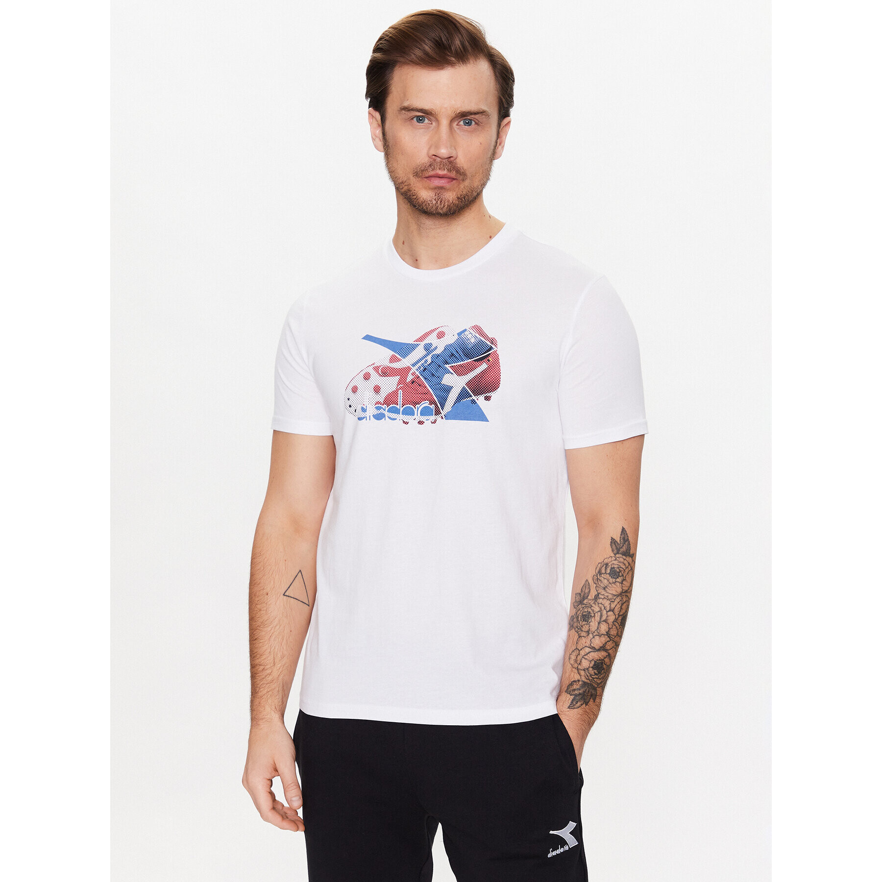 Diadora Tricou SS Archive 102.179300 Alb Regular Fit - Pled.ro