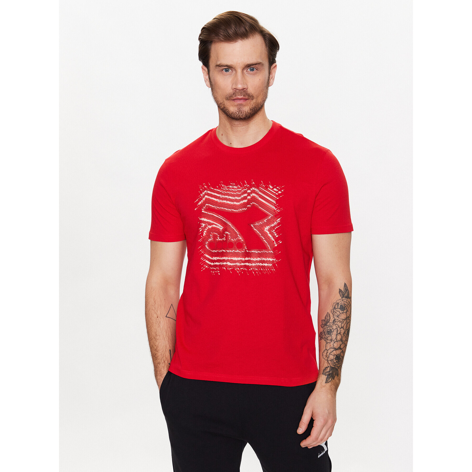 Diadora Tricou Ss Frieze 102.179313 Roșu Regular Fit - Pled.ro