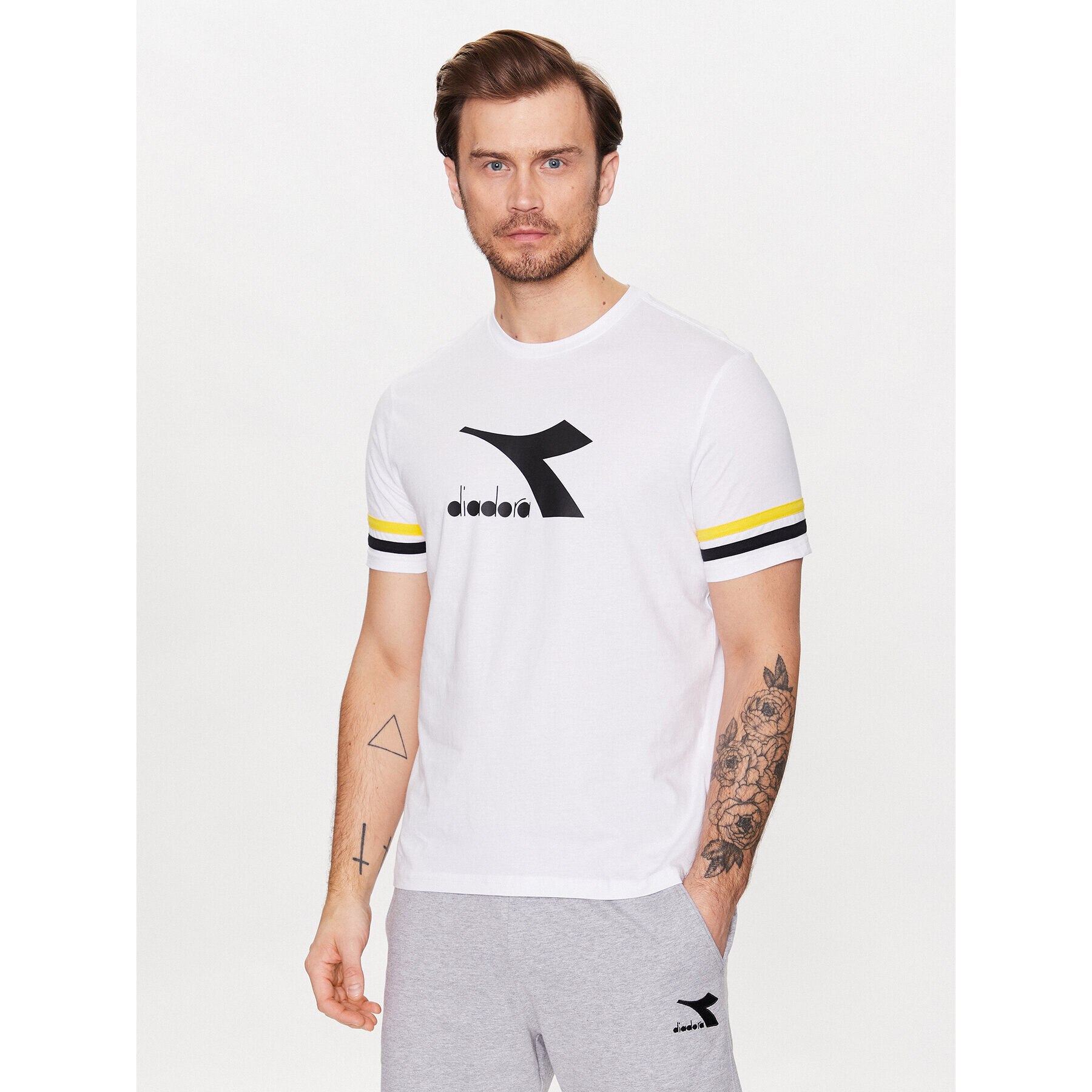 Diadora Tricou Ss Slam 102.179298 Alb Regular Fit - Pled.ro