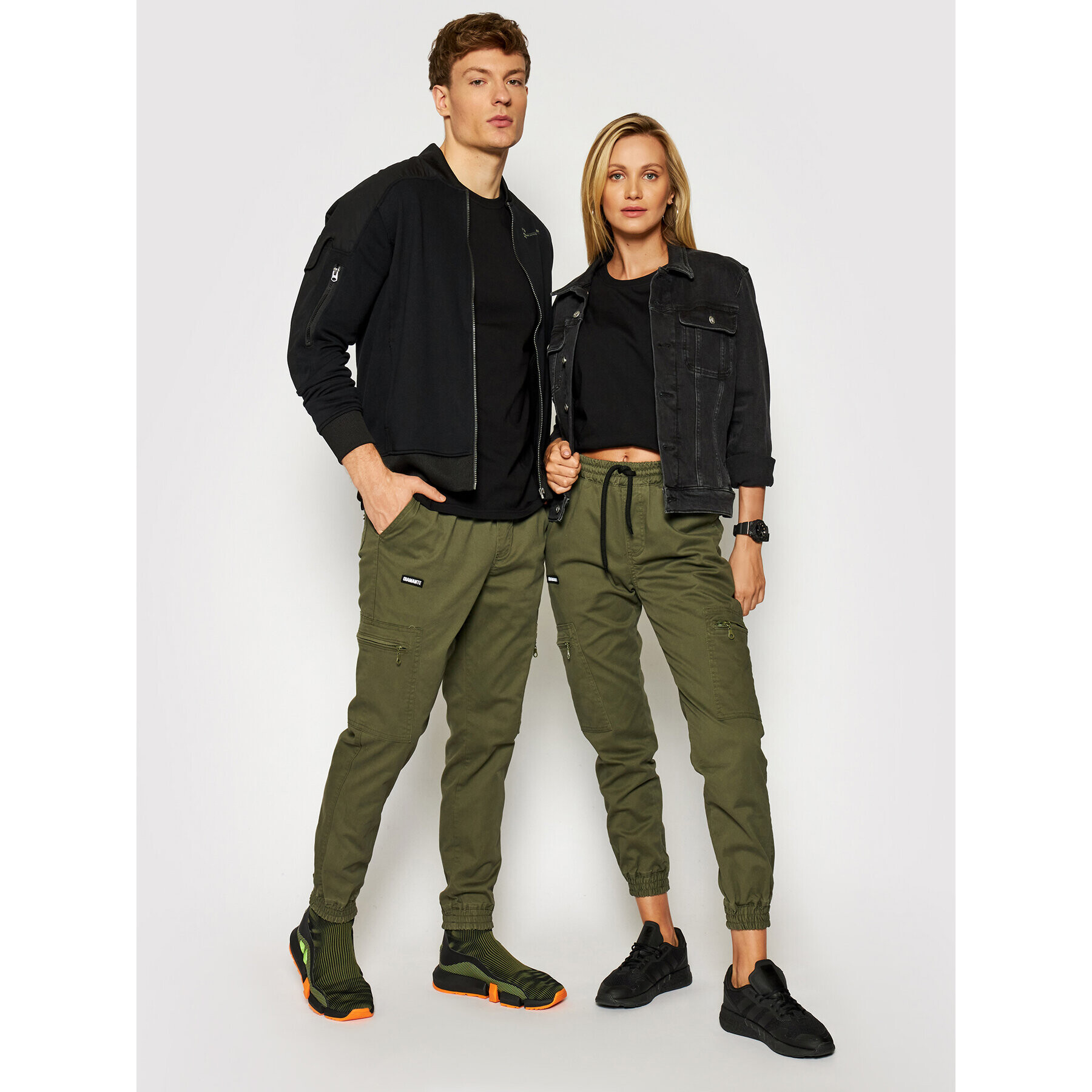 Diamante Wear Joggers Unisex Cargo V3 5509 Verde Regular Fit - Pled.ro