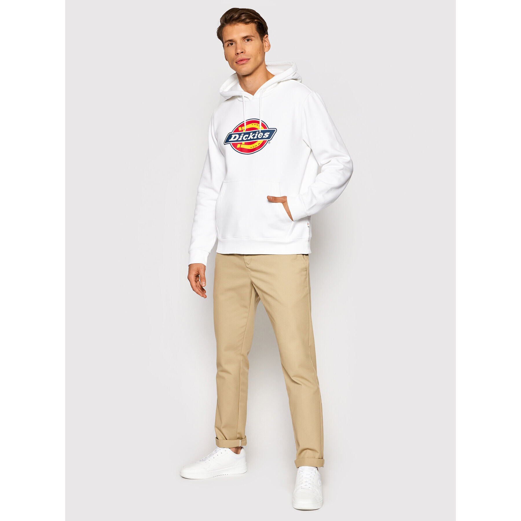 Dickies Bluză Icon Logo DK0A4XCB Alb Regular Fit - Pled.ro