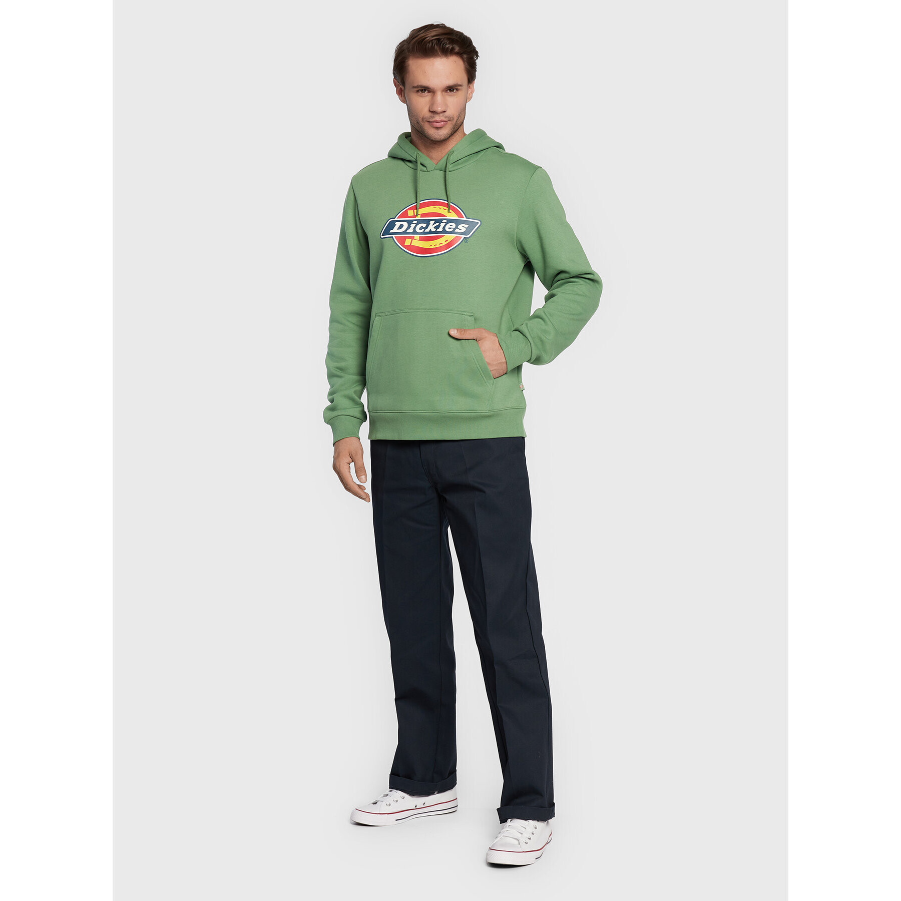 Dickies Bluză Icon Logo DK0A4XCBC97 Verde Regular Fit - Pled.ro