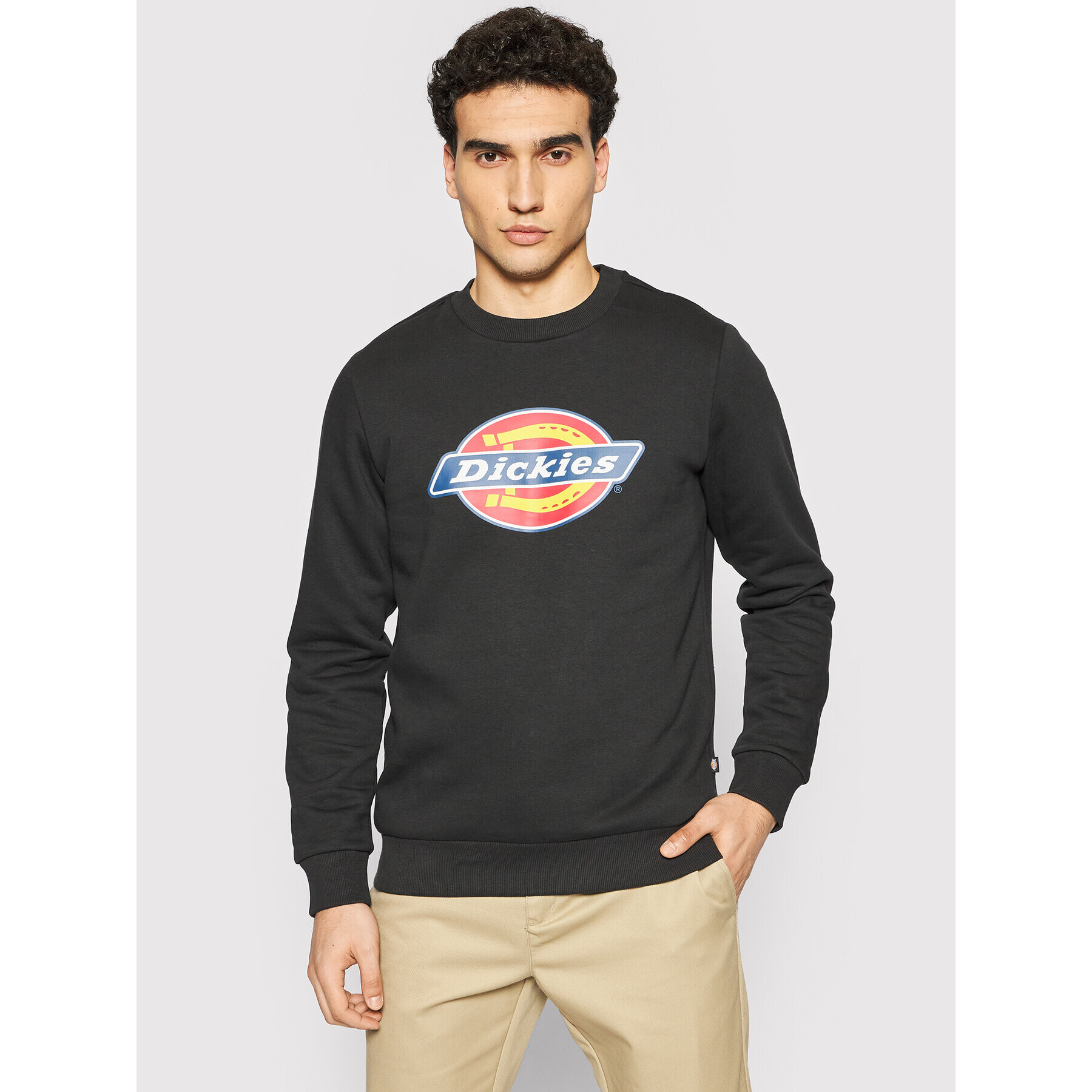 Dickies Bluză Icon Logo DK0A4XCIBLK Negru Regular Fit - Pled.ro