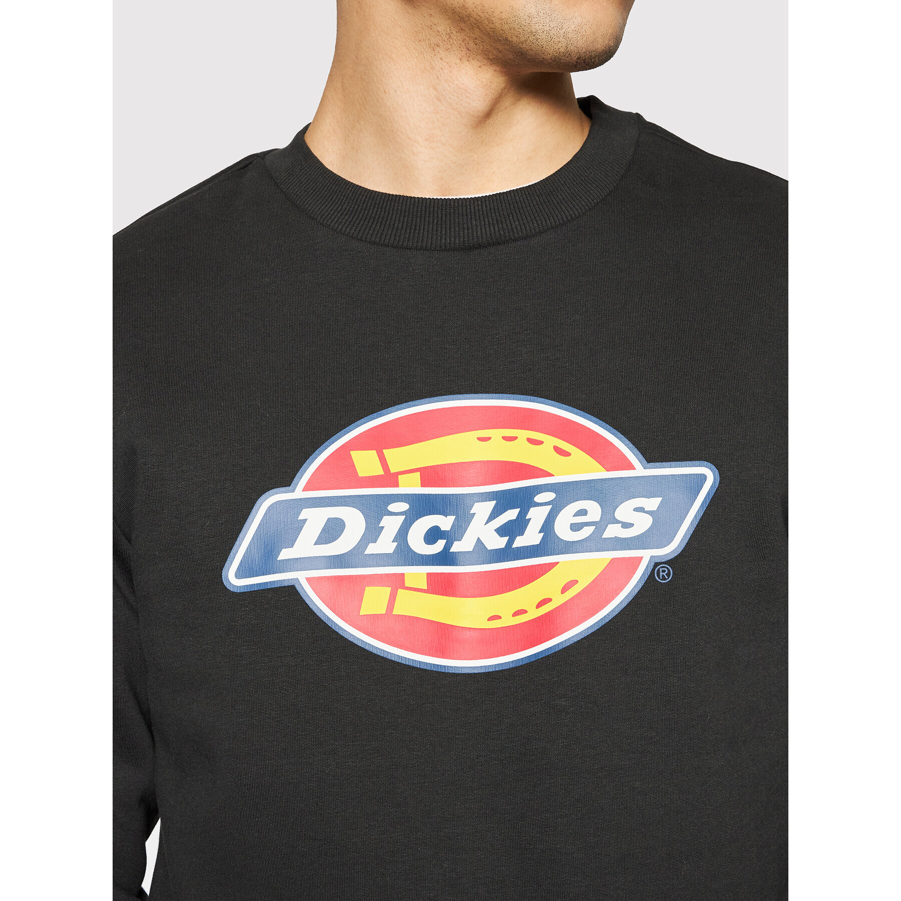 Dickies Bluză Icon Logo DK0A4XCIBLK Negru Regular Fit - Pled.ro