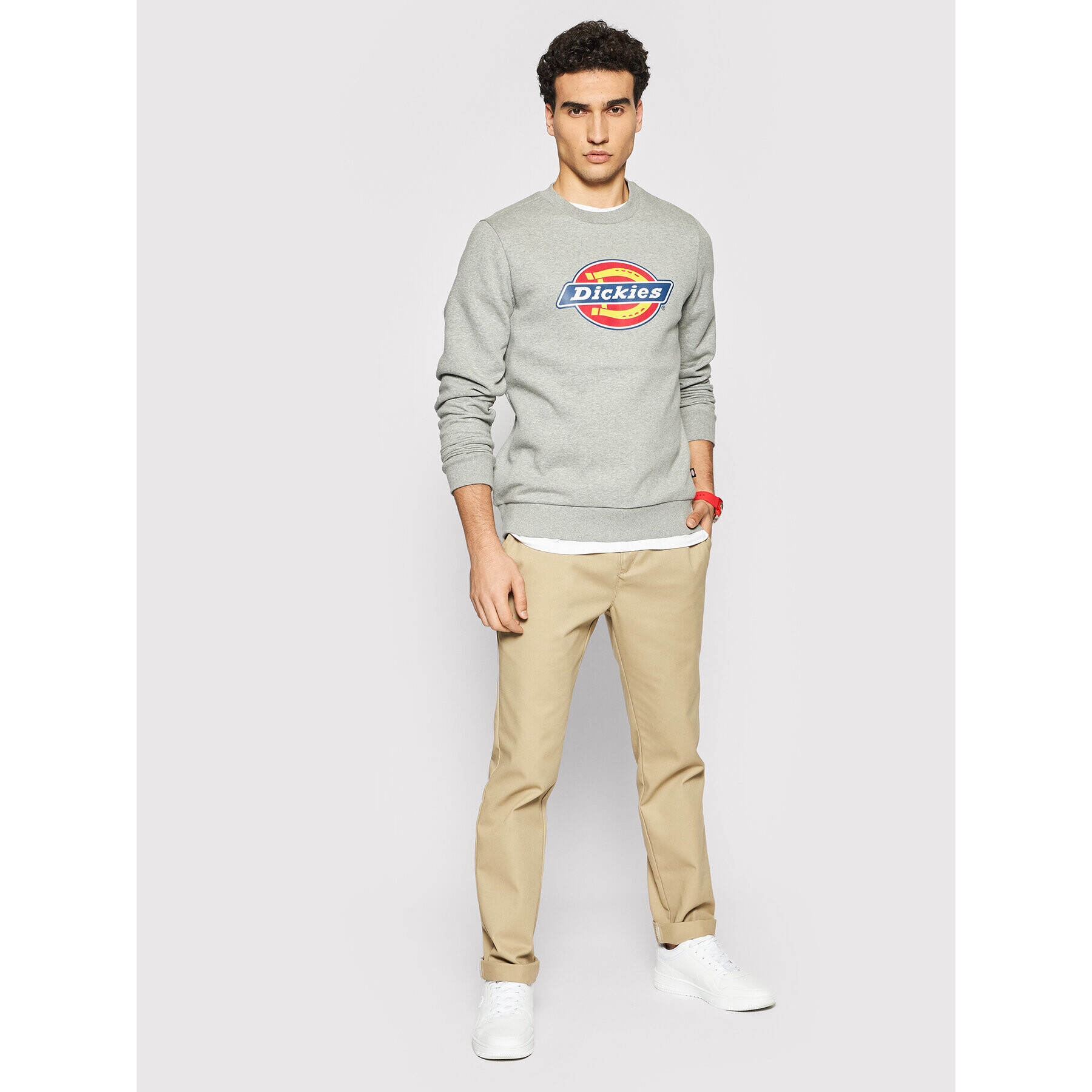 Dickies Bluză Icon Logo DK0A4XCIGYM Gri Regular Fit - Pled.ro