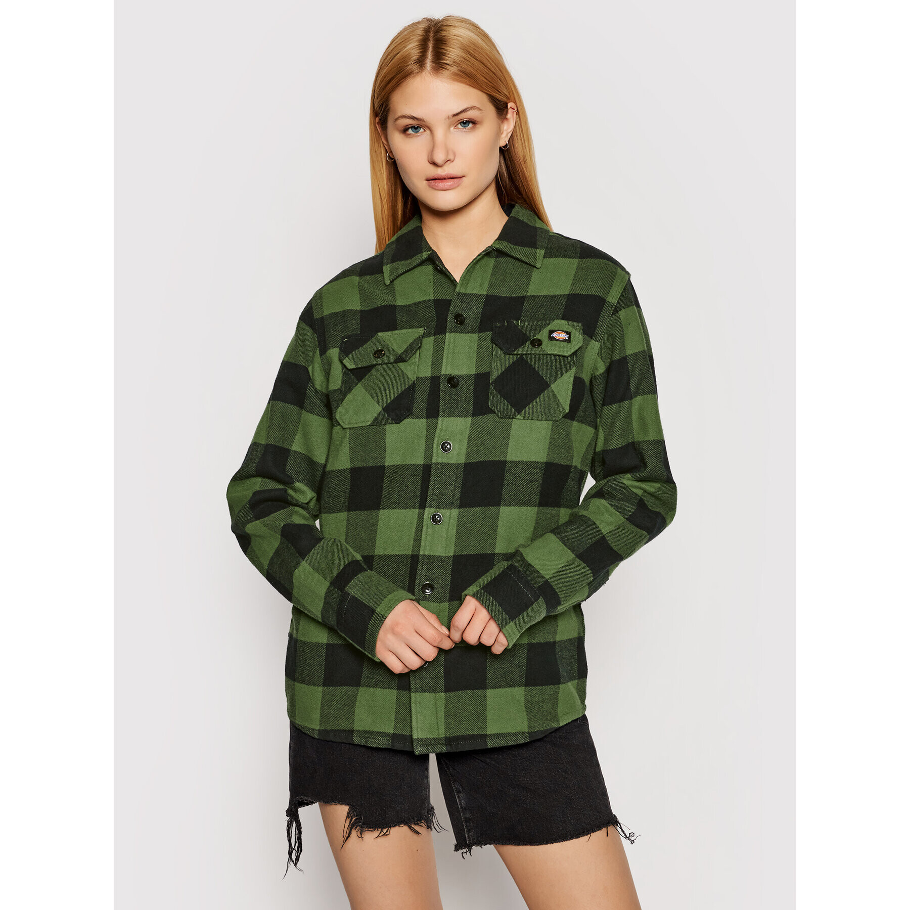 Dickies Cămașă Unisex New Sacramento DK0A4XDZPG01 Verde Regular Fit - Pled.ro