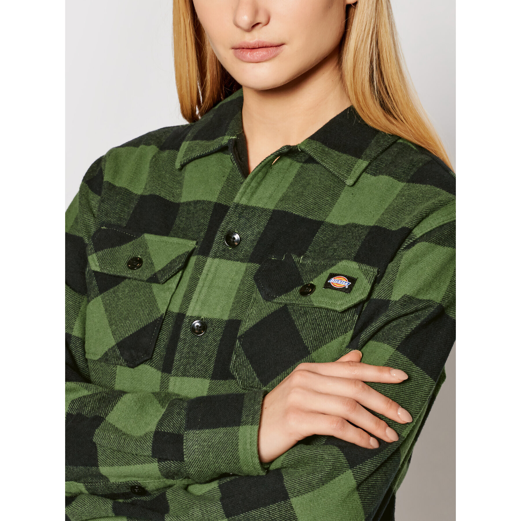 Dickies Cămașă Unisex New Sacramento DK0A4XDZPG01 Verde Regular Fit - Pled.ro