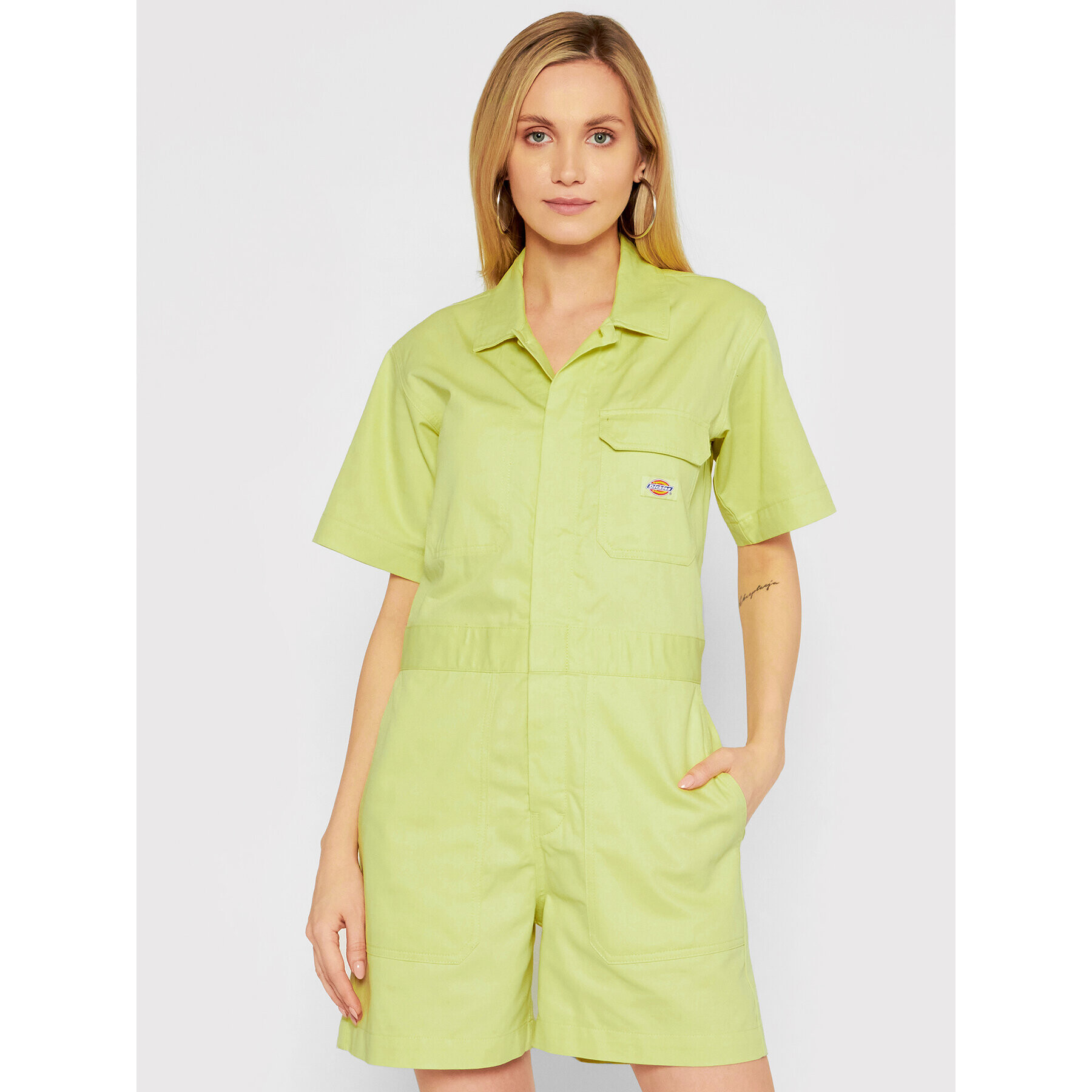 Dickies Salopetă Dovray DK0A4XBPB54 Verde Regular Fit - Pled.ro