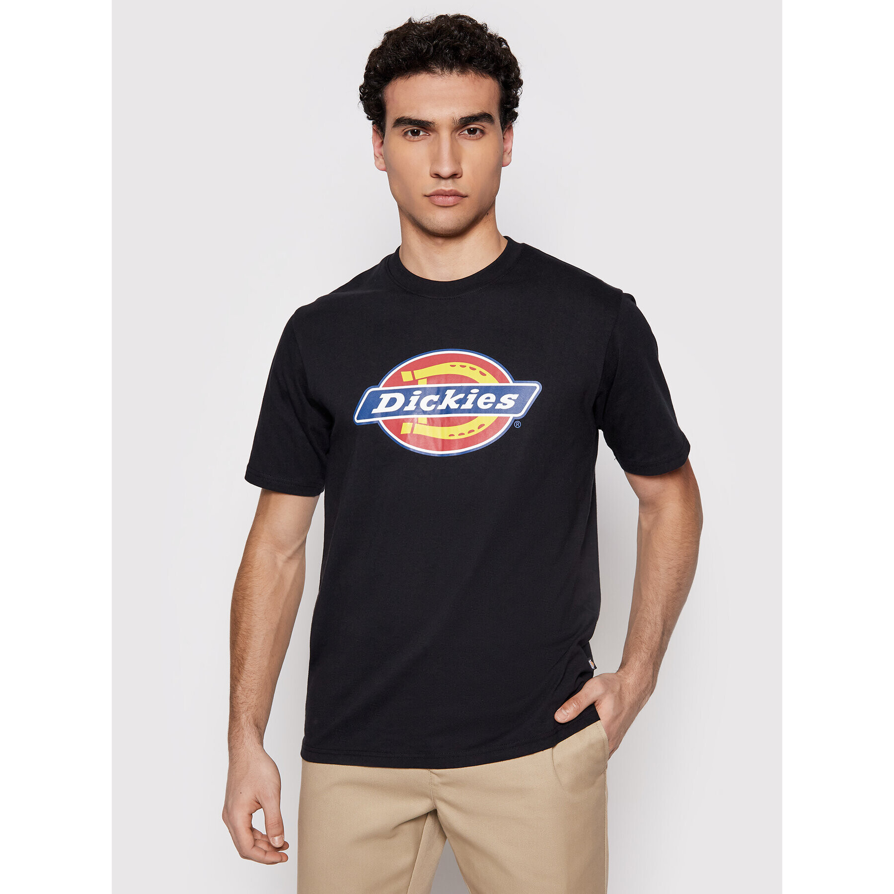 Dickies Tricou Icon Logo DK0A4XC9BLK1 Negru Regular Fit - Pled.ro