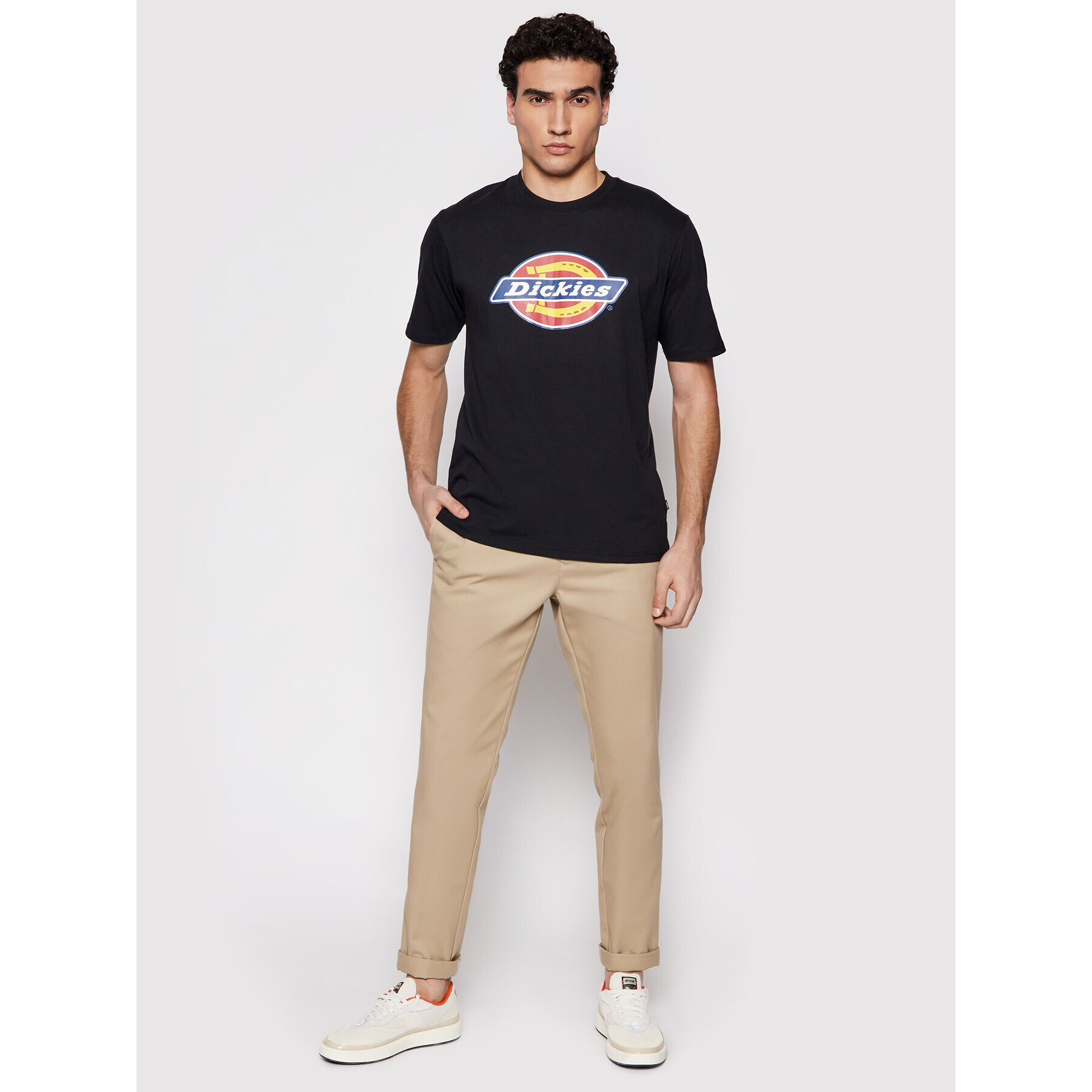 Dickies Tricou Icon Logo DK0A4XC9BLK1 Negru Regular Fit - Pled.ro