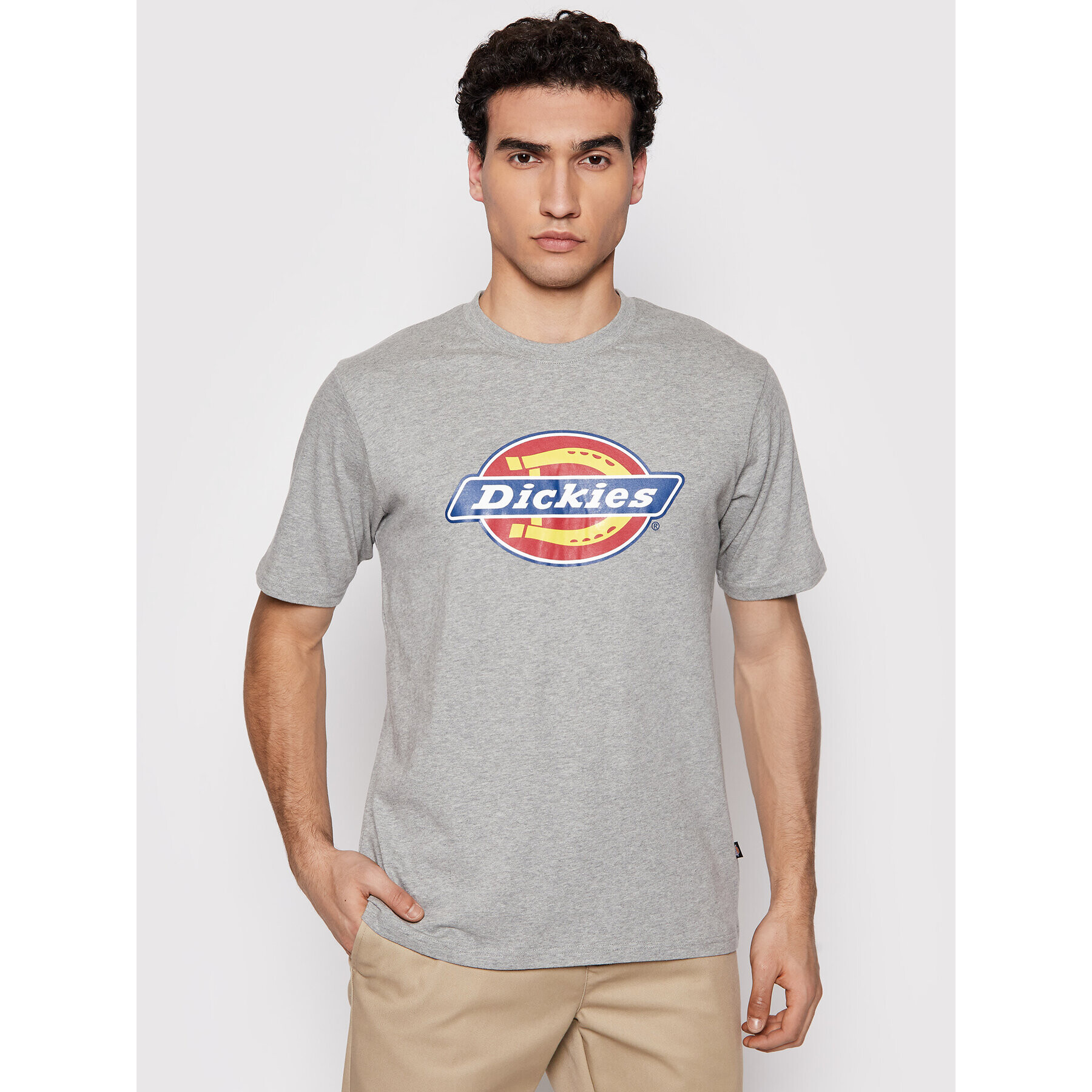 Dickies Tricou Icon Logo DK0A4XC9GYM1 Gri Regular Fit - Pled.ro