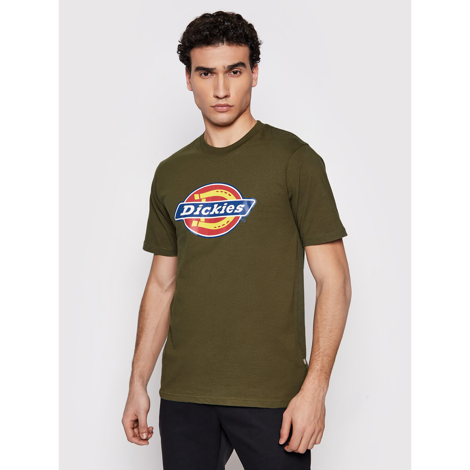 Dickies Tricou Icon Logo DK0A4XC9MGR1 Verde Regular Fit - Pled.ro