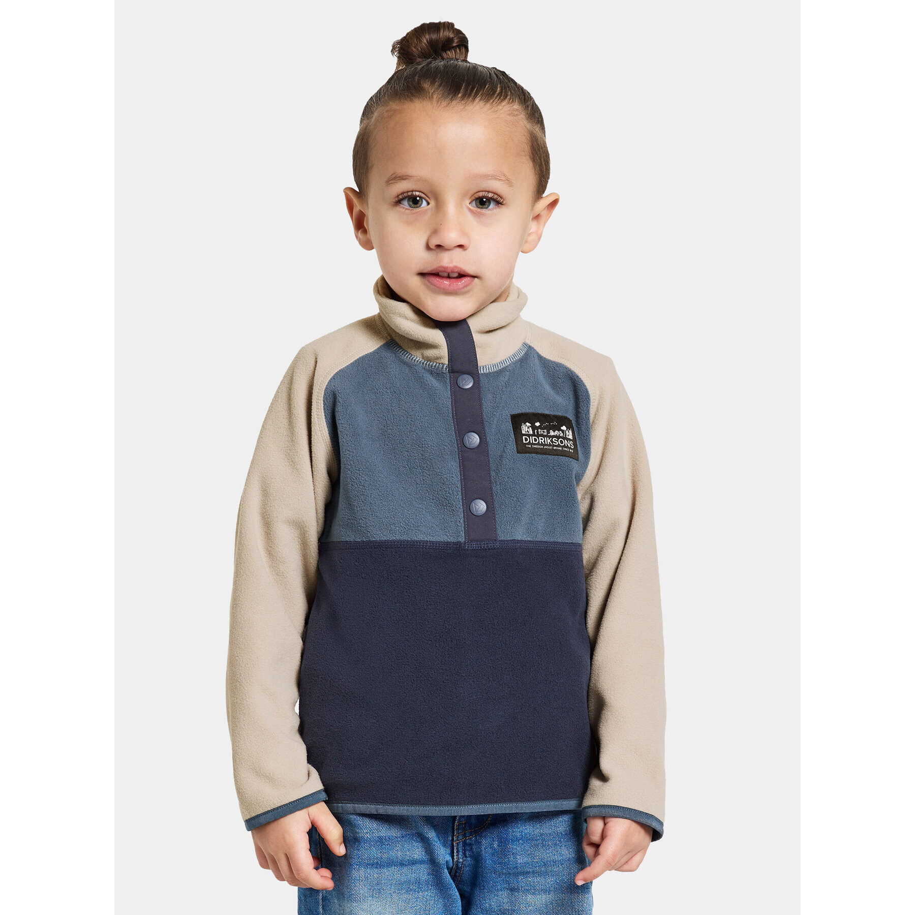 Didriksons Bluză Monte Kids Half Butt 505008 Bleumarin Regular Fit - Pled.ro