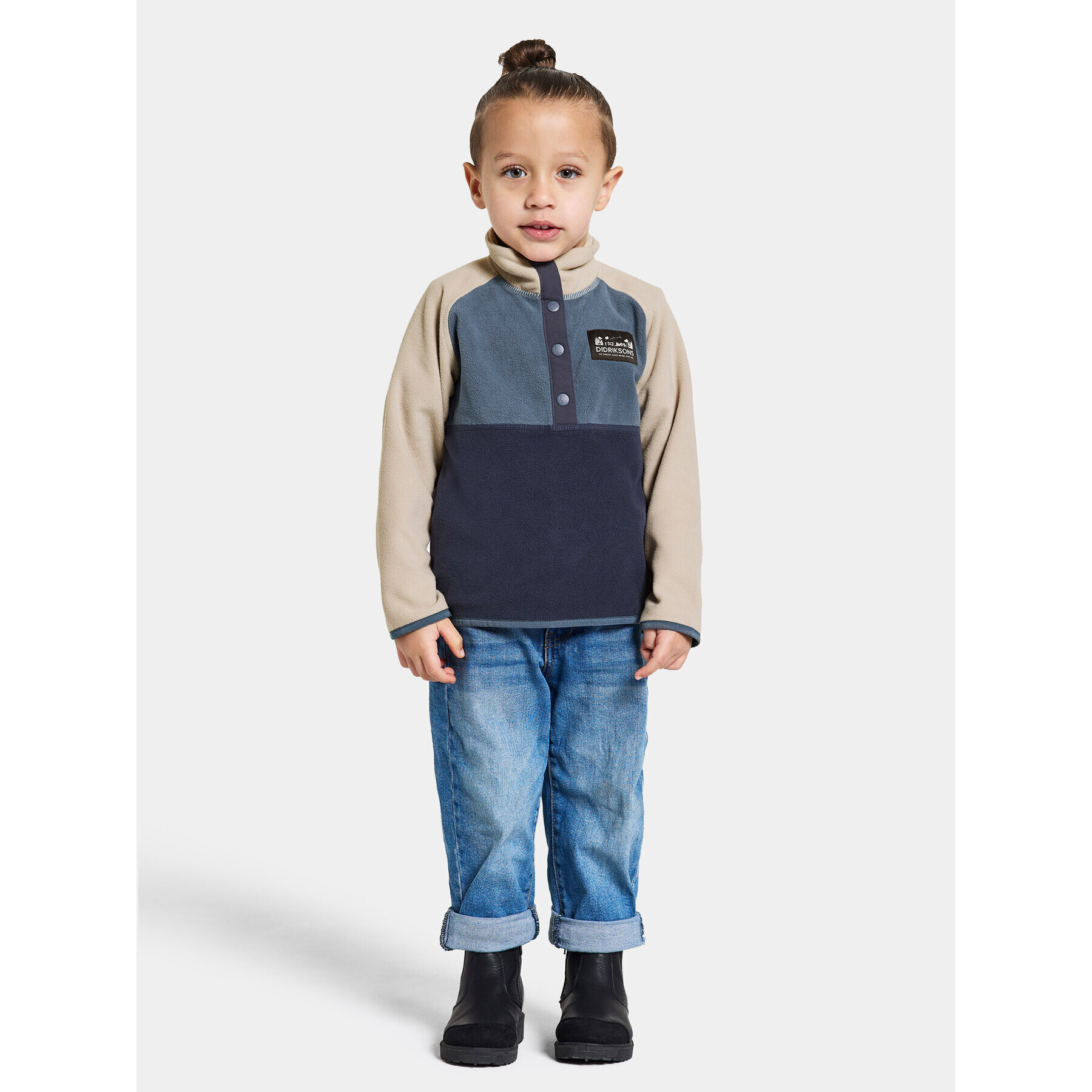 Didriksons Bluză Monte Kids Half Butt 505008 Bleumarin Regular Fit - Pled.ro