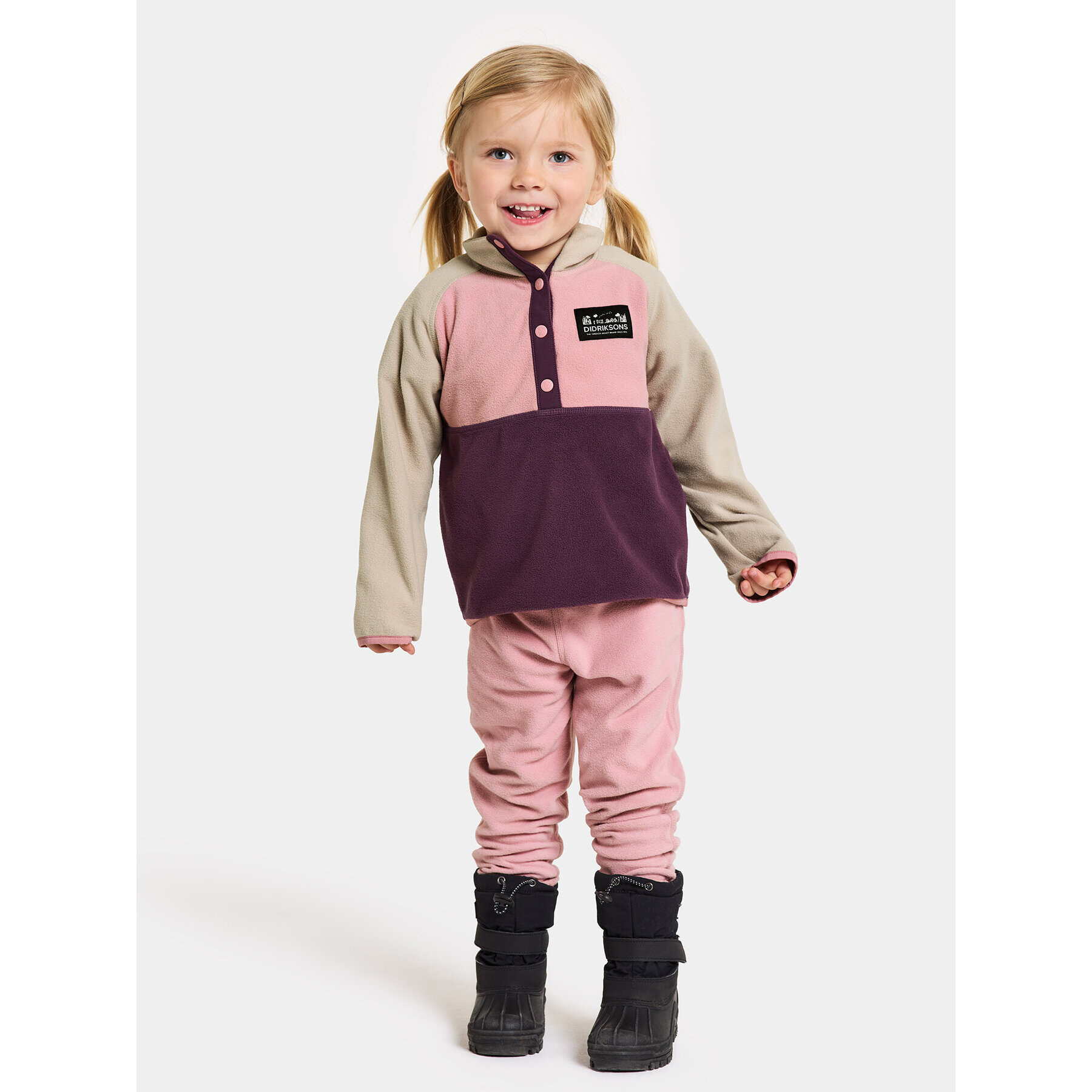 Didriksons Bluză Monte Kids Half Butt 505008 Violet Regular Fit - Pled.ro