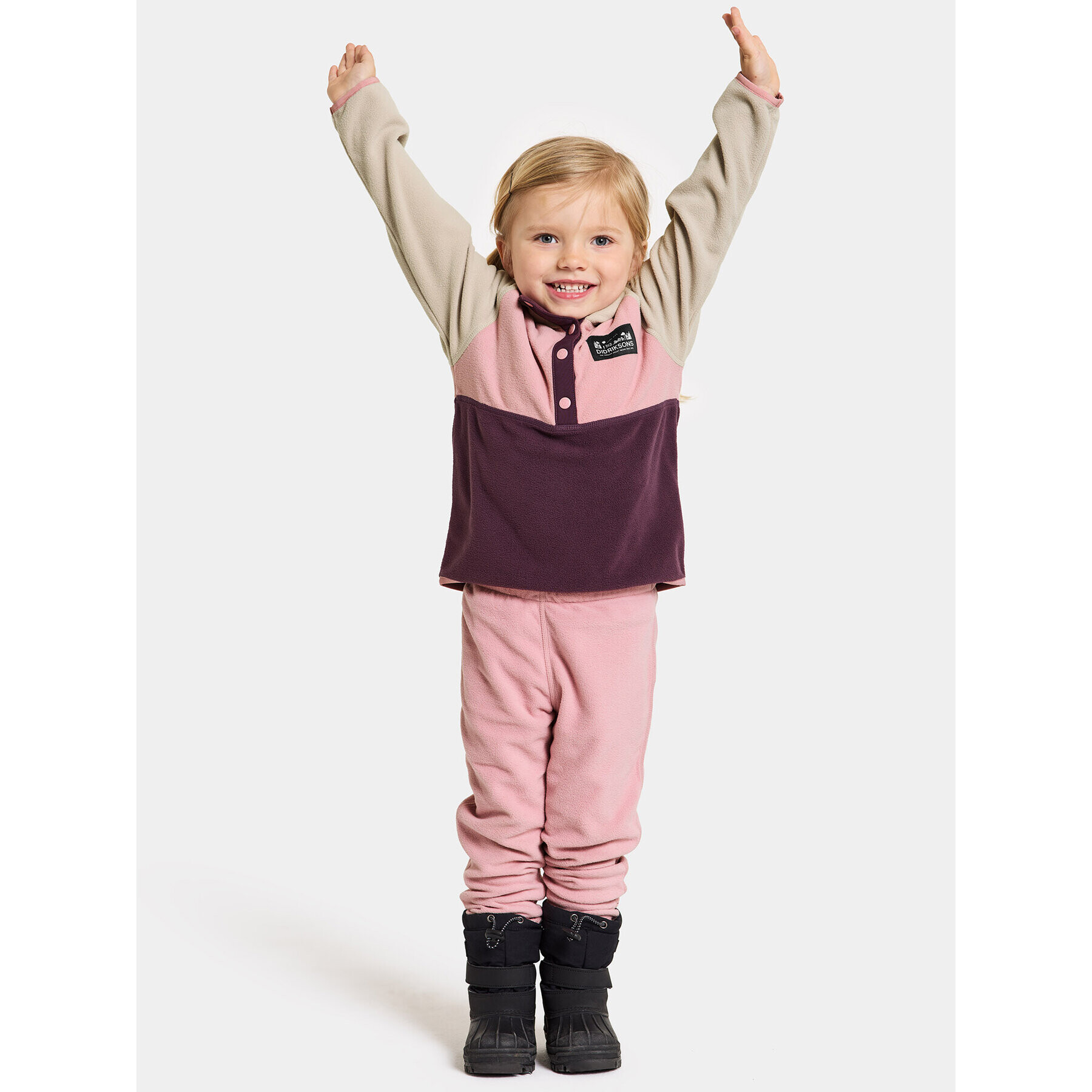 Didriksons Bluză Monte Kids Half Butt 505008 Violet Regular Fit - Pled.ro