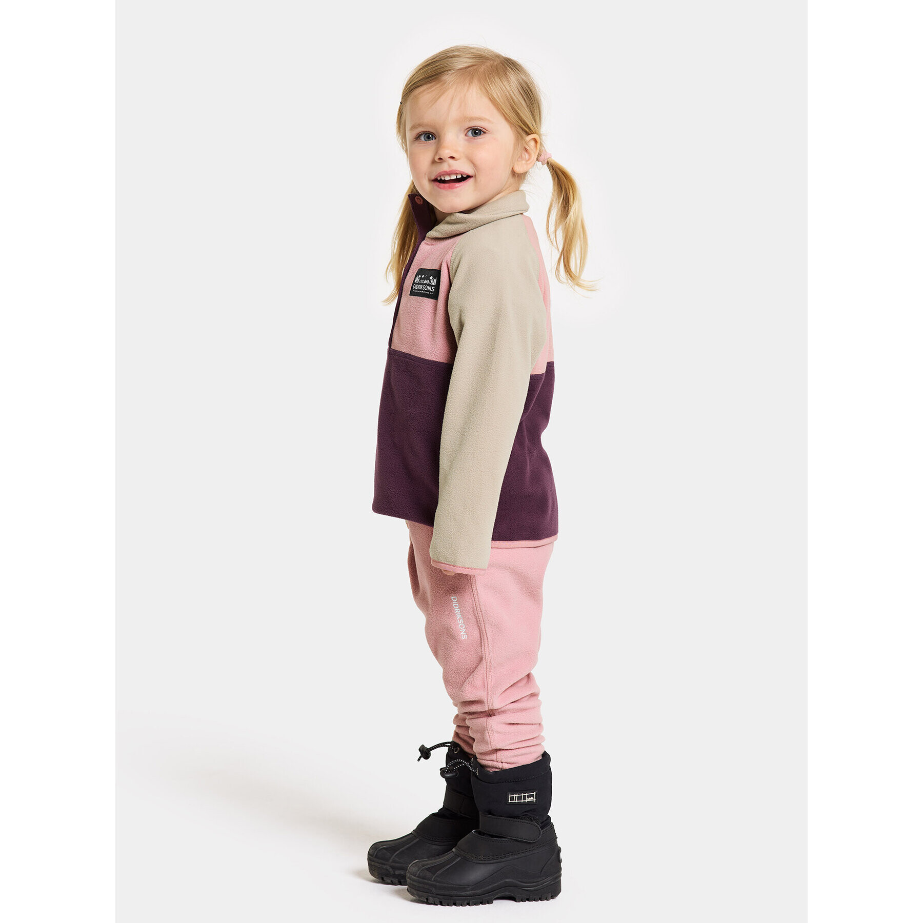 Didriksons Bluză Monte Kids Half Butt 505008 Violet Regular Fit - Pled.ro