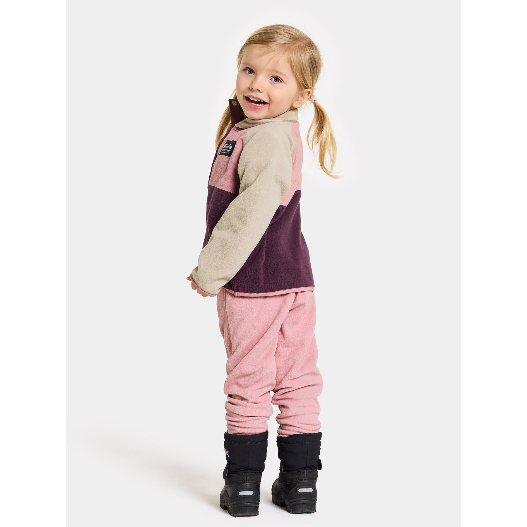 Didriksons Bluză Monte Kids Half Butt 505008 Violet Regular Fit - Pled.ro