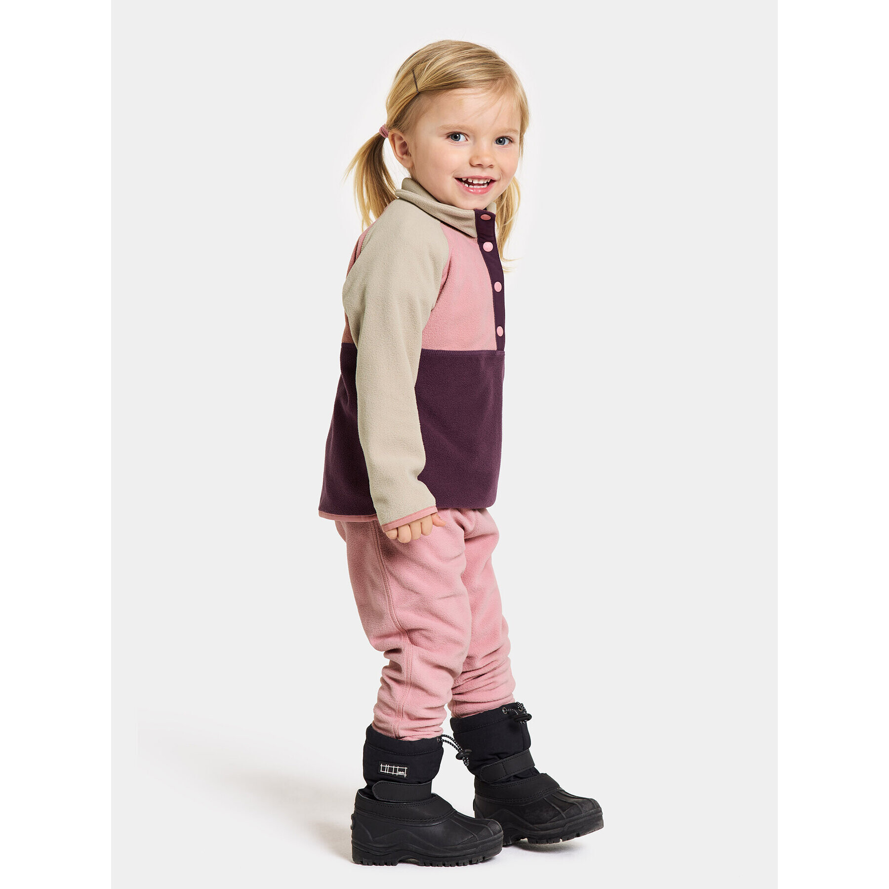 Didriksons Bluză Monte Kids Half Butt 505008 Violet Regular Fit - Pled.ro