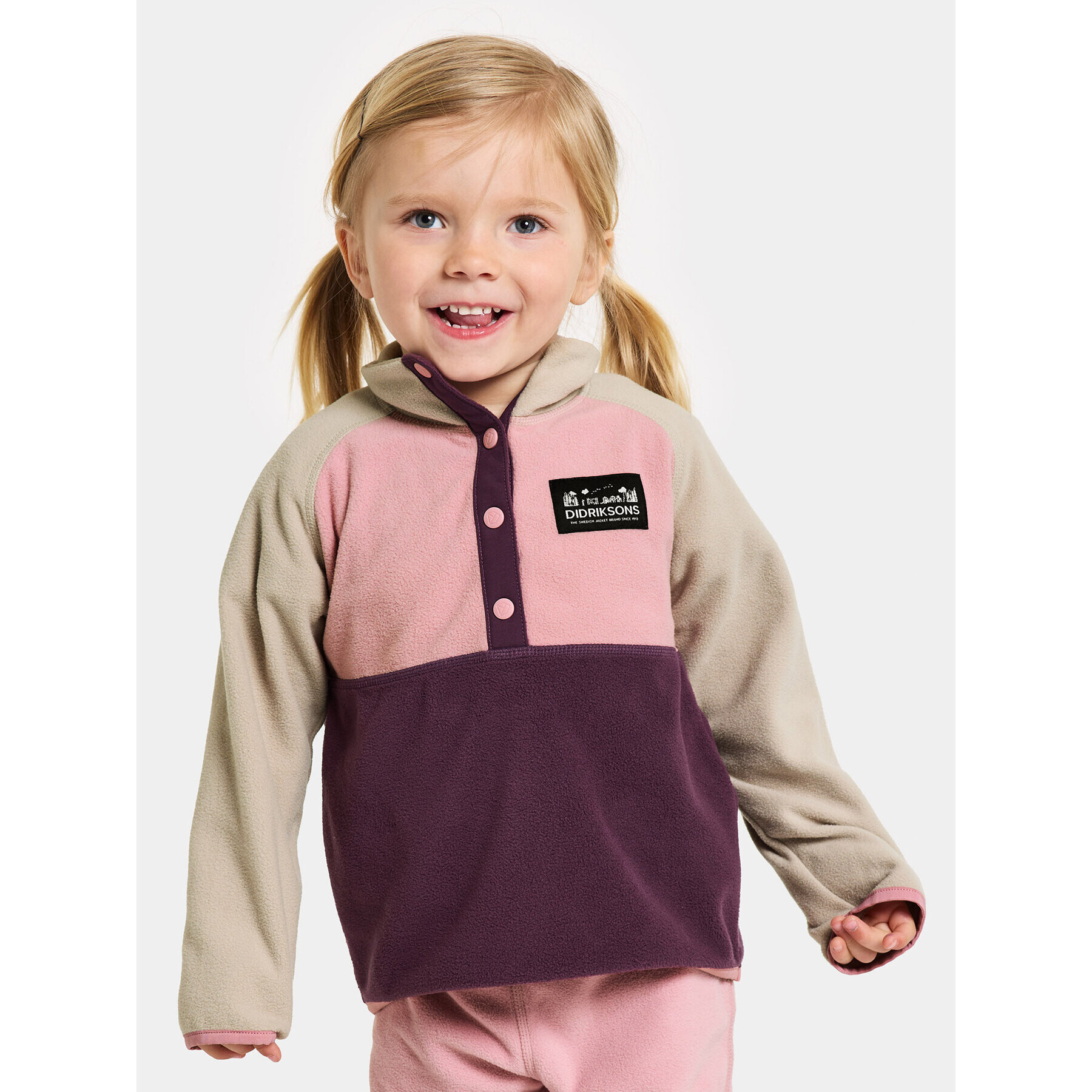 Didriksons Bluză Monte Kids Half Butt 505008 Violet Regular Fit - Pled.ro