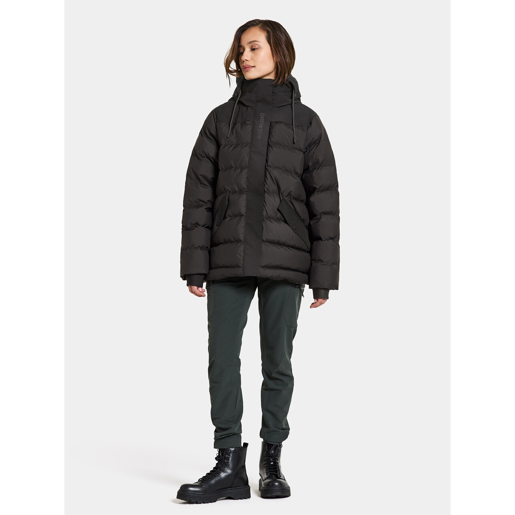 Didriksons Geacă de iarnă Filippa Wns Jkt 2 504834 Negru Regular Fit - Pled.ro