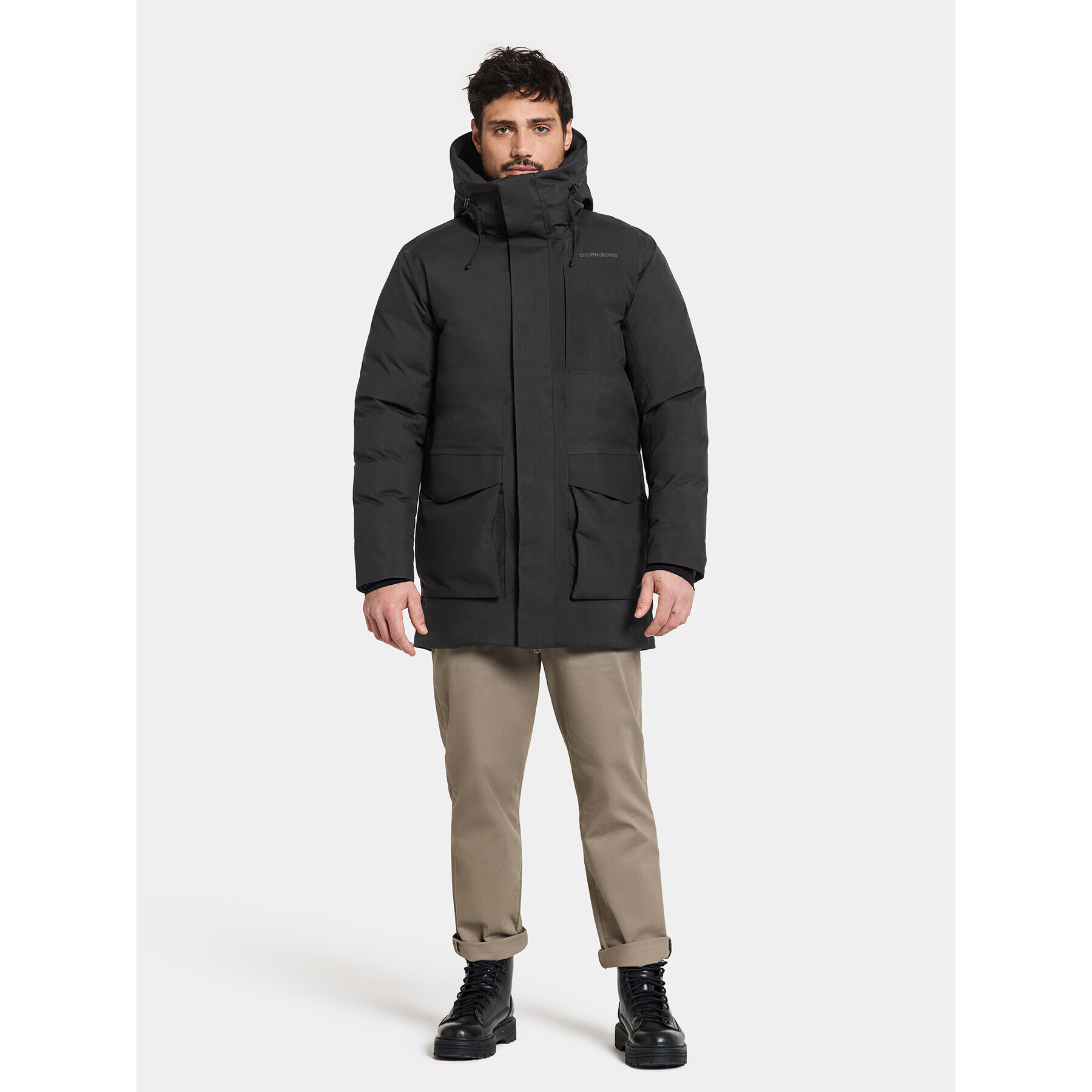 Didriksons Hanorac Akilles Usx Parka 504913 Negru Regular Fit - Pled.ro