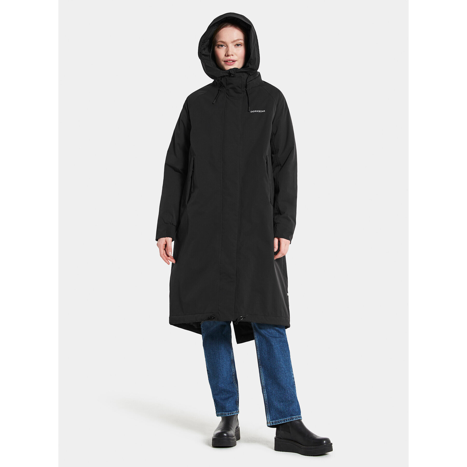 Didriksons Hanorac Alicia 504310 Negru Oversize - Pled.ro