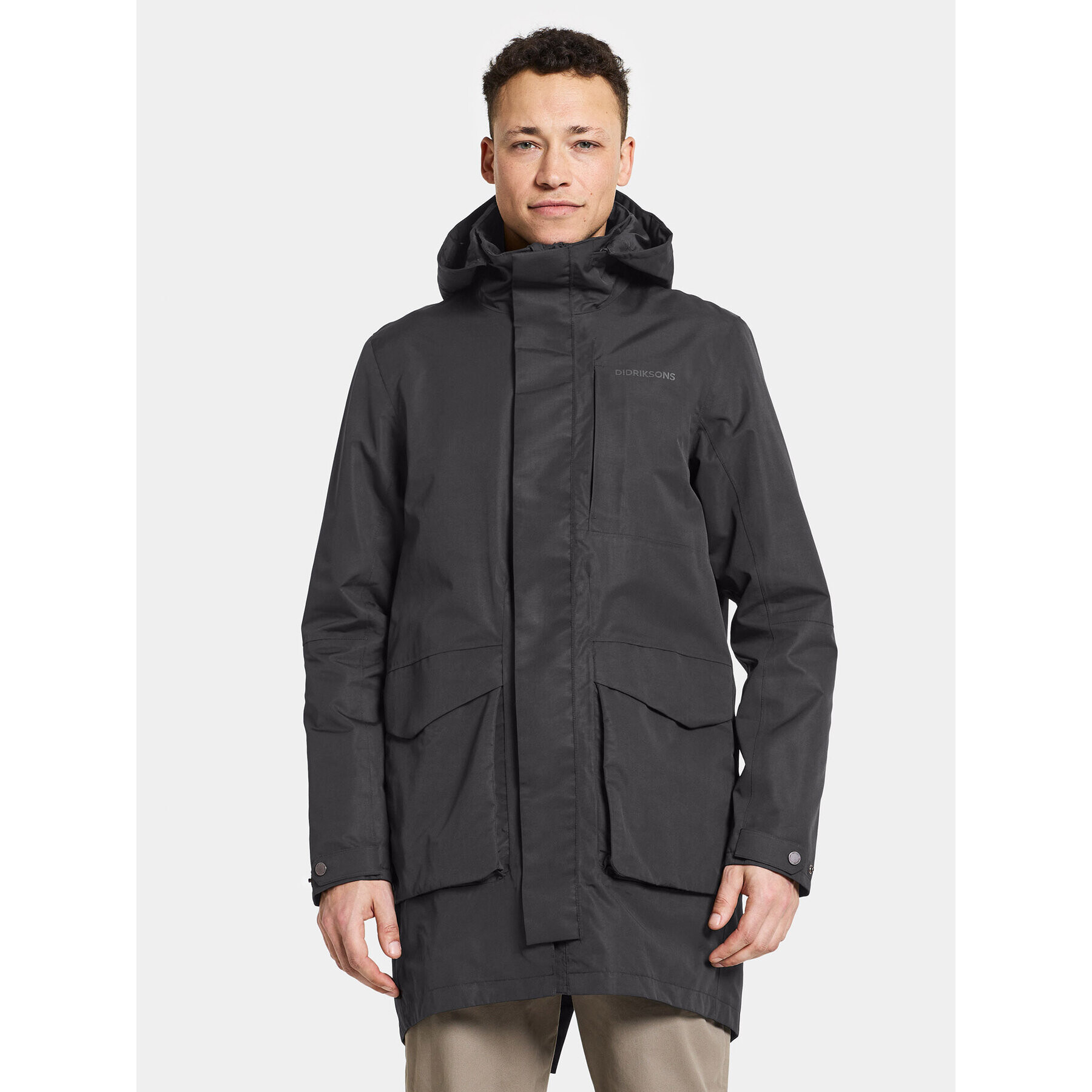 Didriksons Hanorac Andreas Usx Parka 505085 Negru Standard Fit - Pled.ro