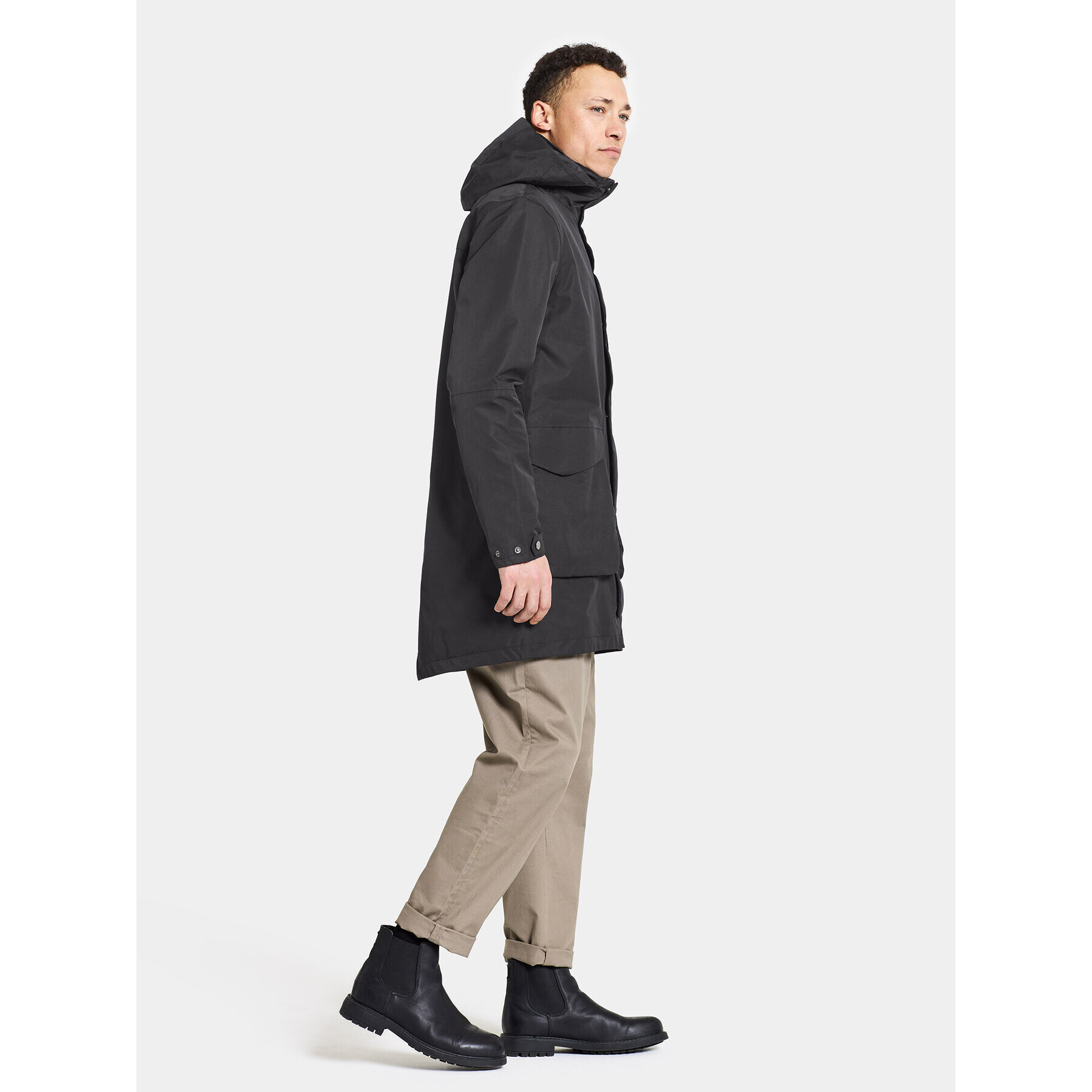 Didriksons Hanorac Andreas Usx Parka 505085 Negru Standard Fit - Pled.ro