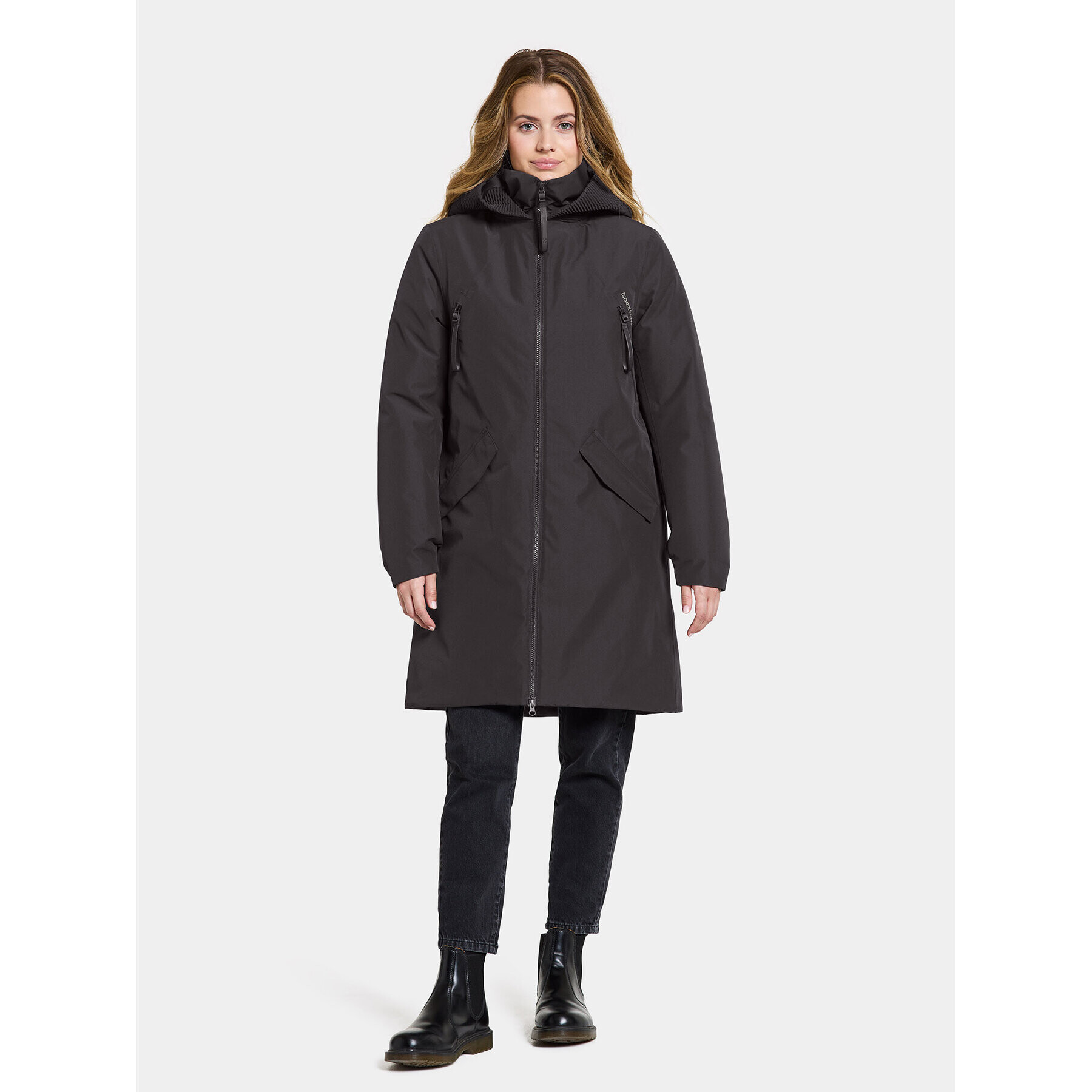 Didriksons Hanorac Bente Wns Parka 504921 Negru Regular Fit - Pled.ro