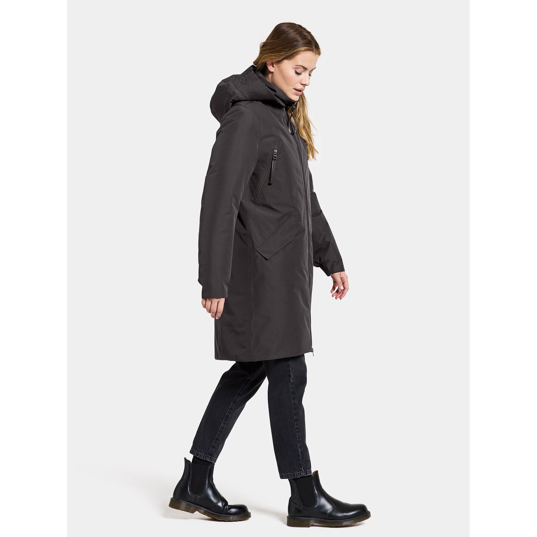 Didriksons Hanorac Bente Wns Parka 504921 Negru Regular Fit - Pled.ro