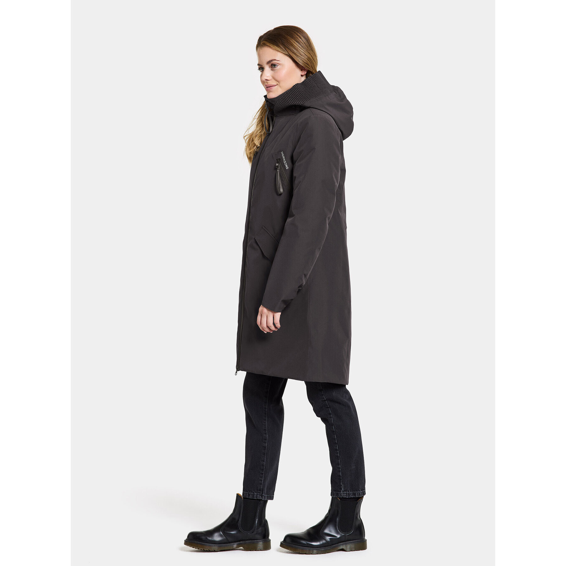 Didriksons Hanorac Bente Wns Parka 504921 Negru Regular Fit - Pled.ro