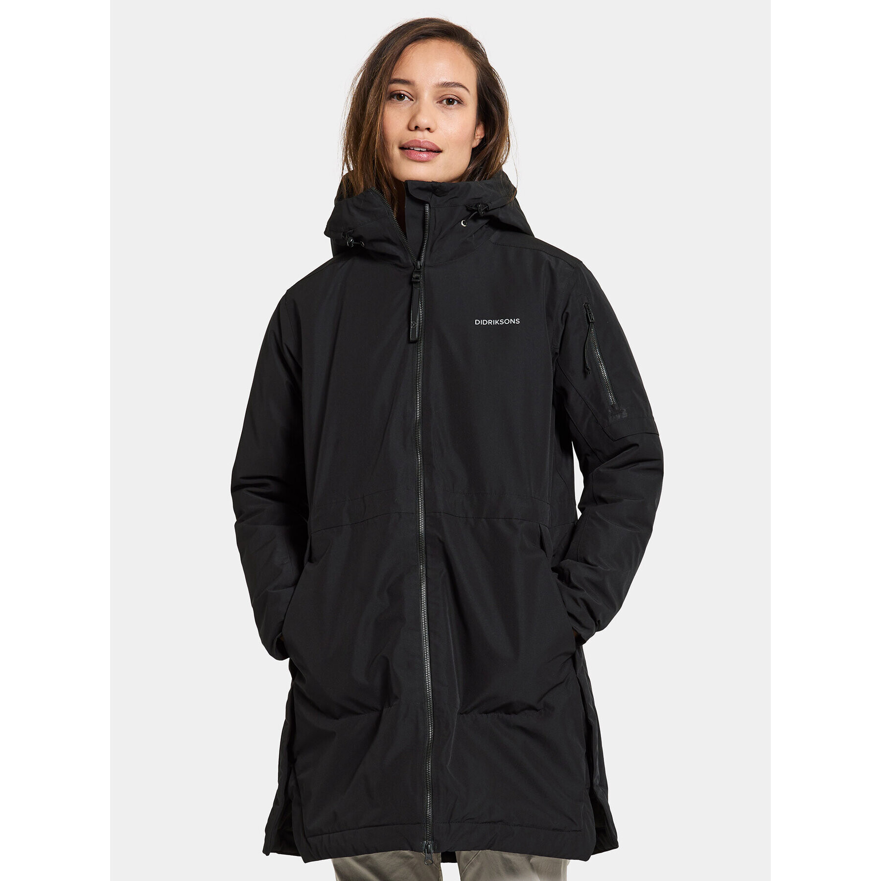 Didriksons Hanorac Ella Wns Parka 2 504835 Negru Regular Fit - Pled.ro