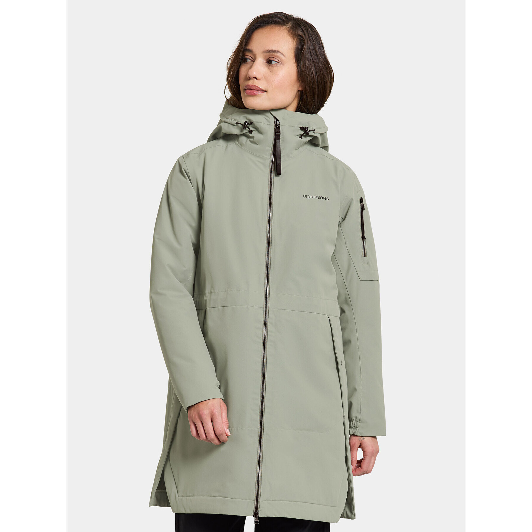 Didriksons Hanorac Ella Wns Parka 2 504835 Verde Regular Fit - Pled.ro