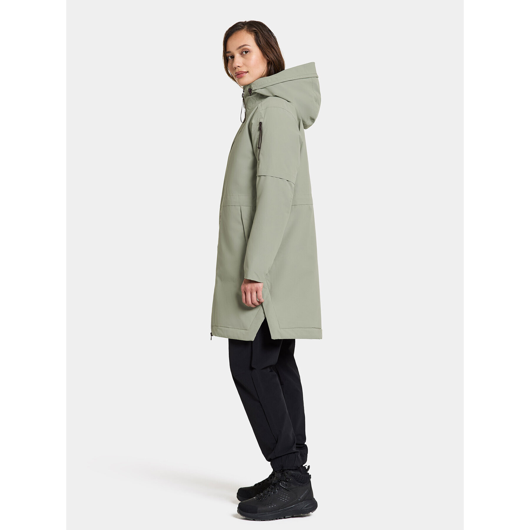 Didriksons Hanorac Ella Wns Parka 2 504835 Verde Regular Fit - Pled.ro