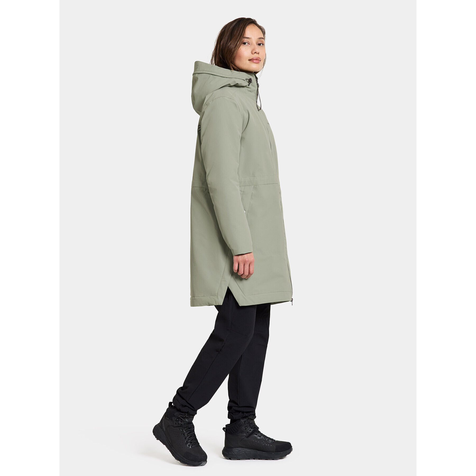 Didriksons Hanorac Ella Wns Parka 2 504835 Verde Regular Fit - Pled.ro