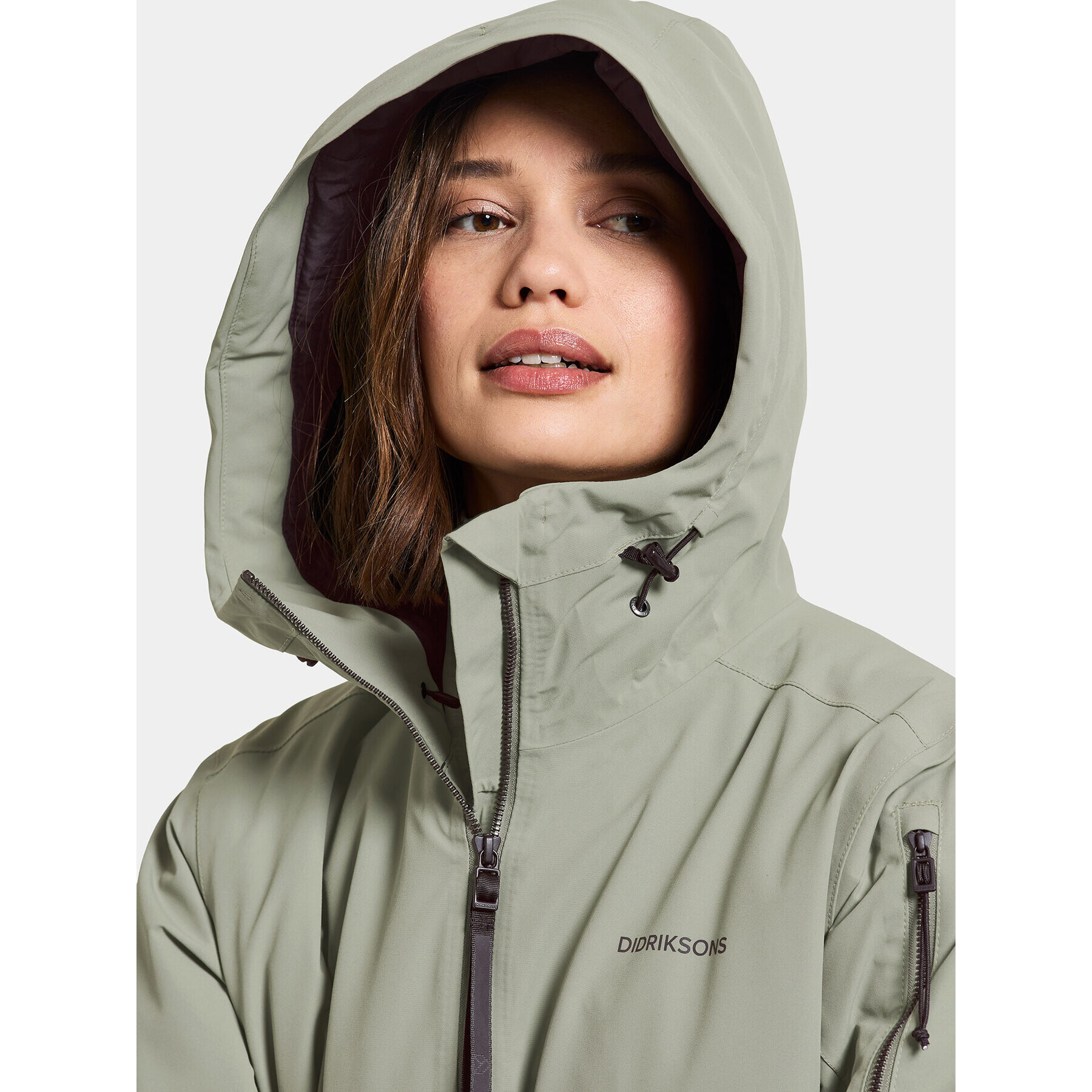 Didriksons Hanorac Ella Wns Parka 2 504835 Verde Regular Fit - Pled.ro