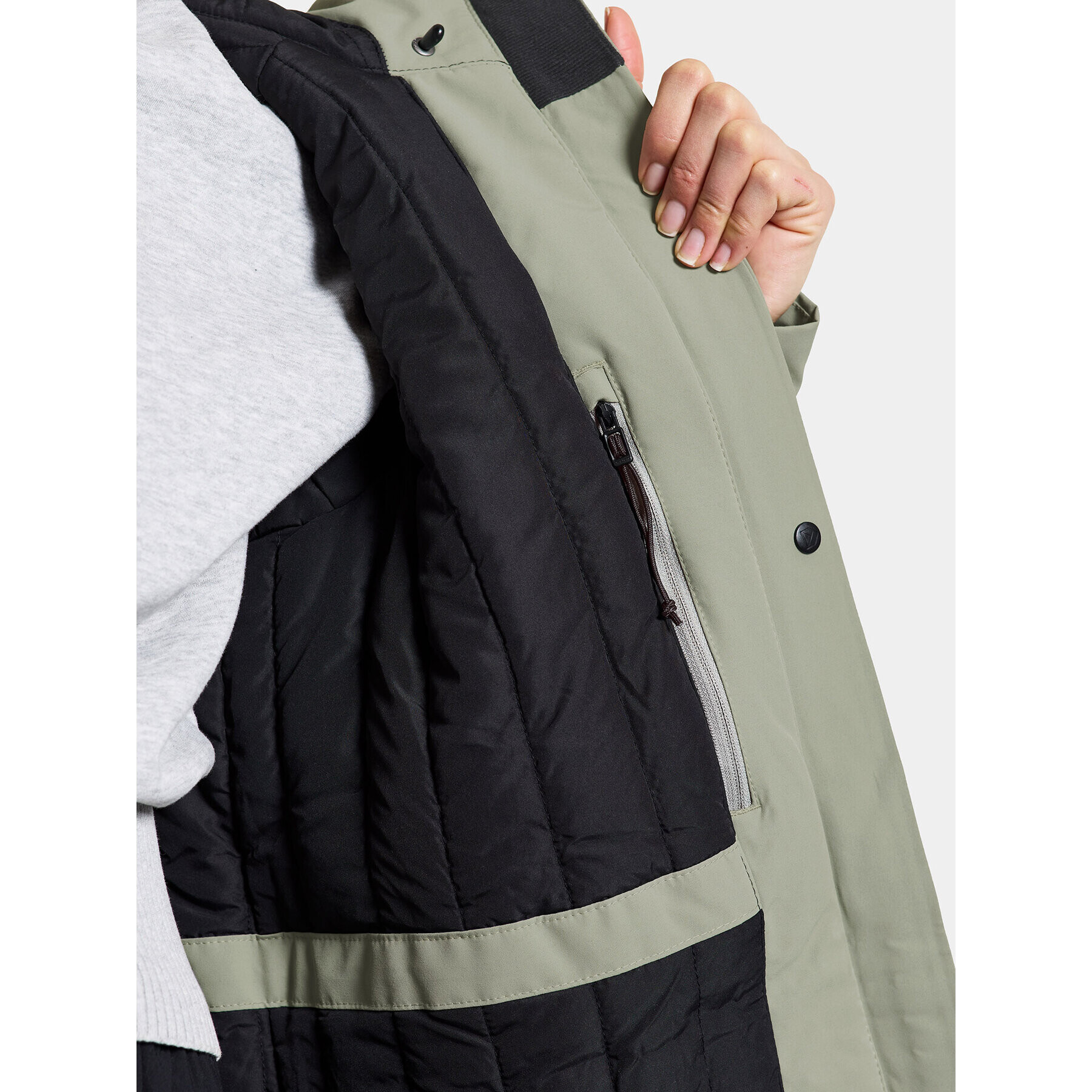 Didriksons Hanorac Ella Wns Parka 2 504835 Verde Regular Fit - Pled.ro