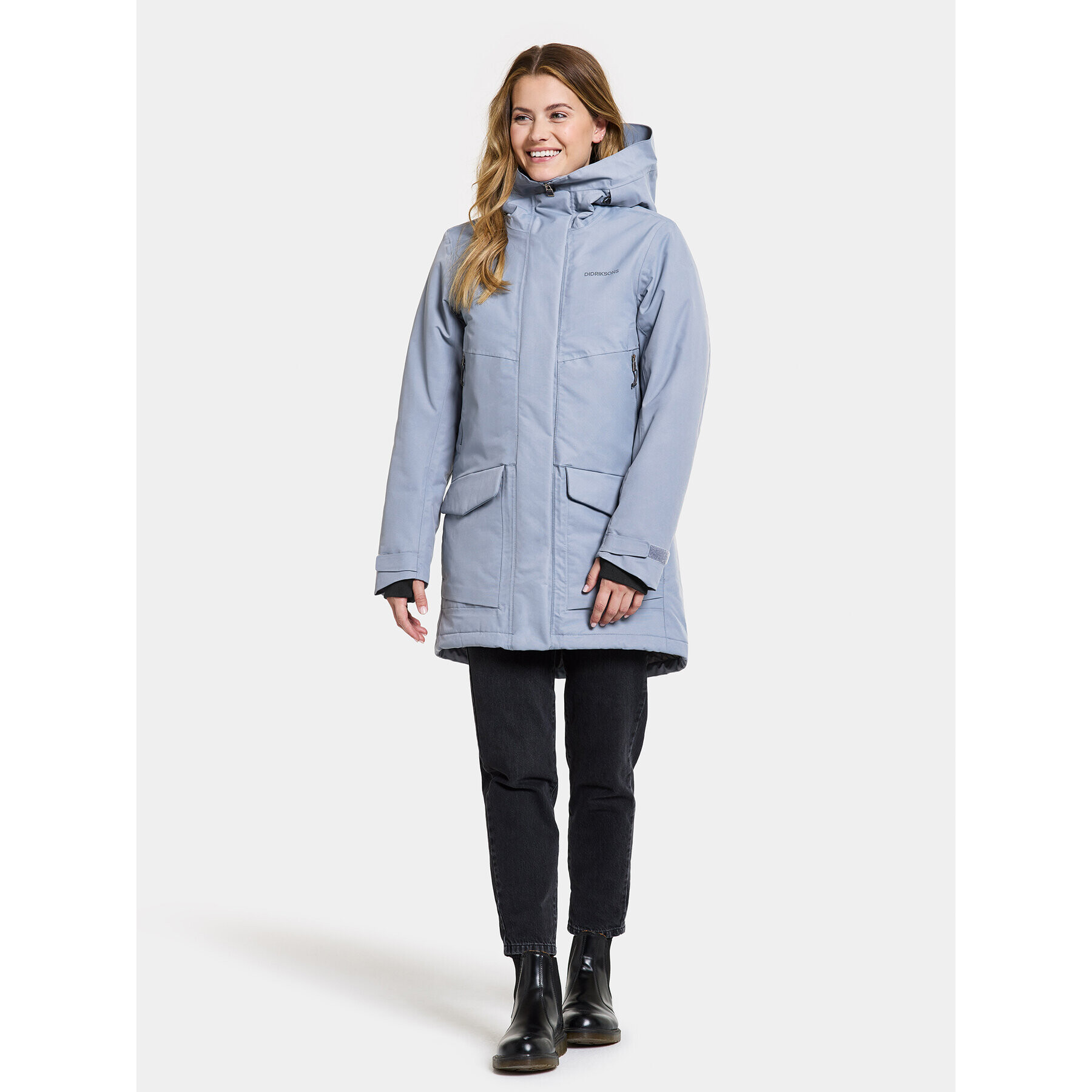 Didriksons Hanorac Frida Wns Parka 7 504815 Albastru Regular Fit - Pled.ro