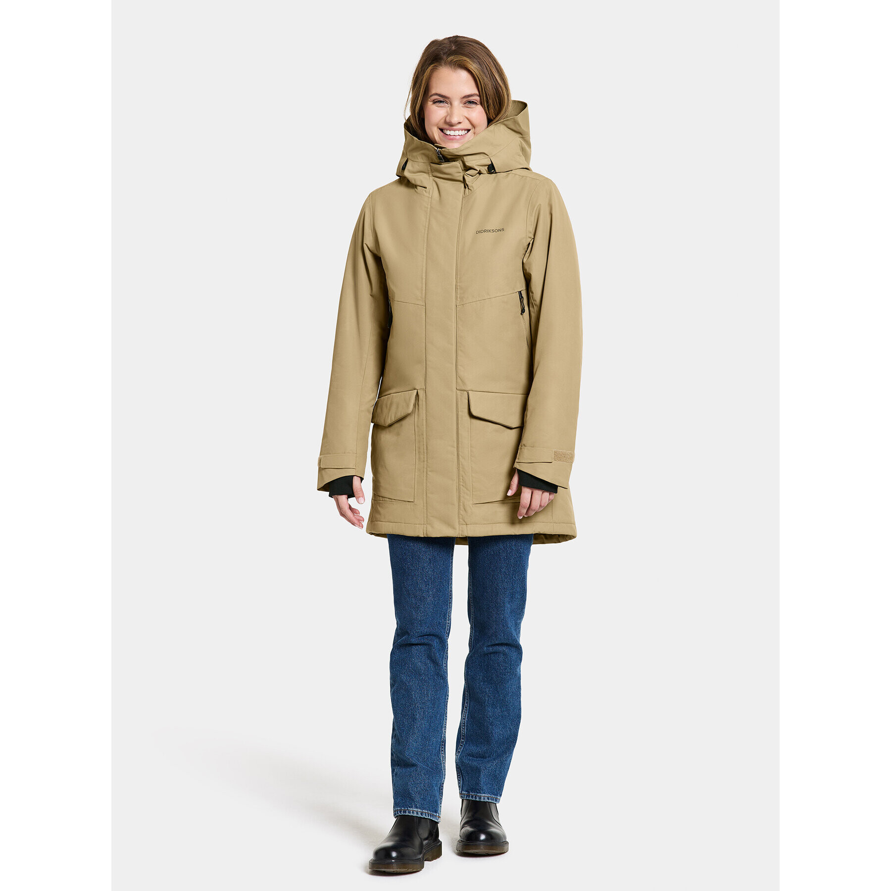 Didriksons Hanorac Frida Wns Parka 7 504815 Bej Regular Fit - Pled.ro