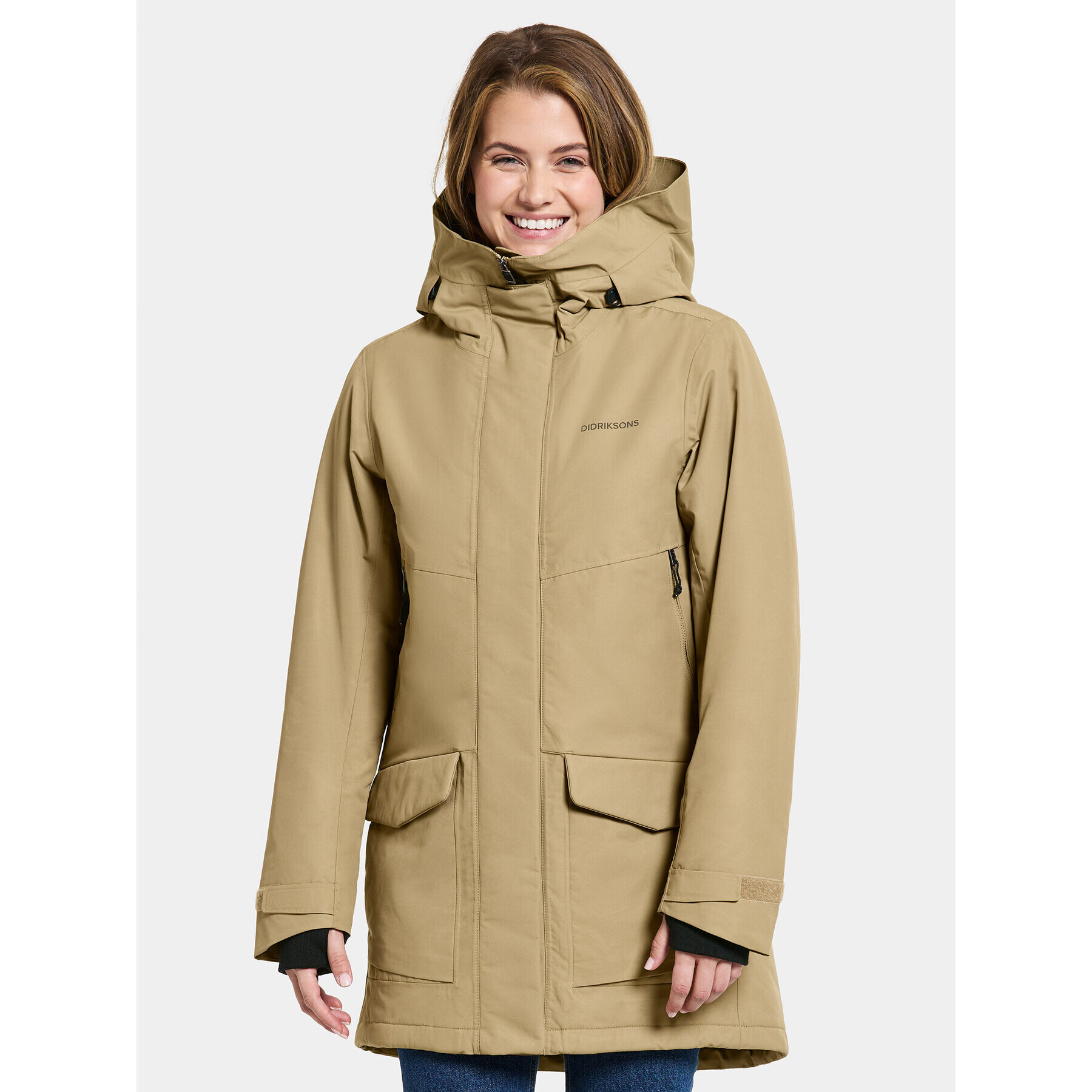 Didriksons Hanorac Frida Wns Parka 7 504815 Bej Regular Fit - Pled.ro