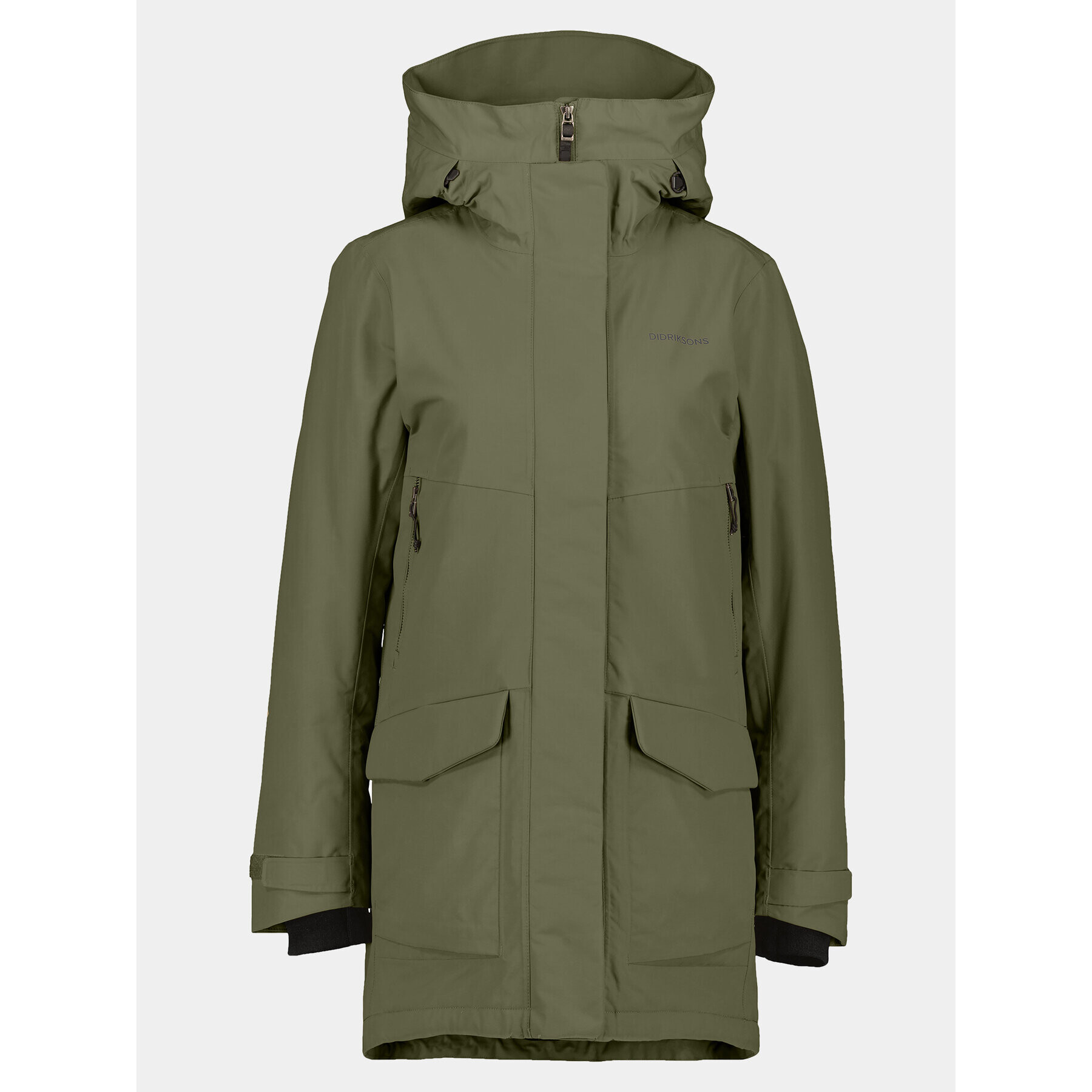 Didriksons Hanorac Frida Wns Parka 7 504815 Verde Regular Fit - Pled.ro