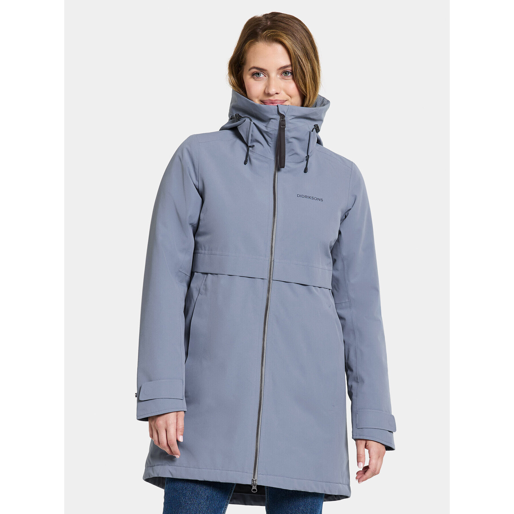 Didriksons Hanorac Helle Wns Parka 5 504301 Albastru Regular Fit - Pled.ro