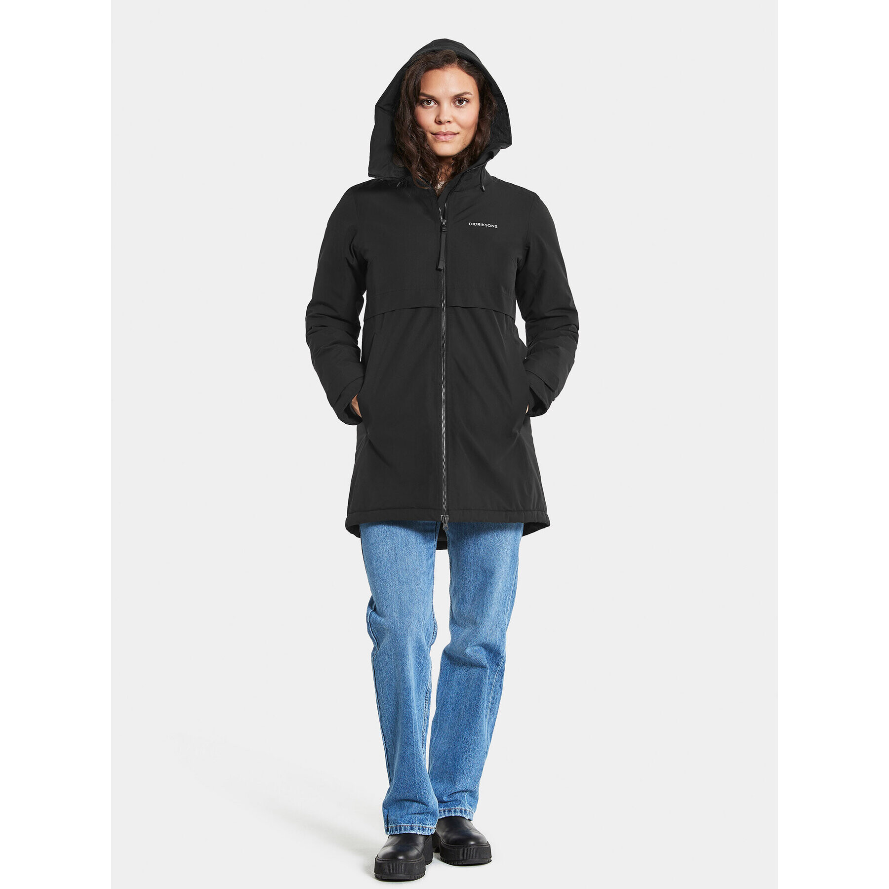 Didriksons Hanorac Helle Wns Parka 5 504301 Negru Regular Fit - Pled.ro