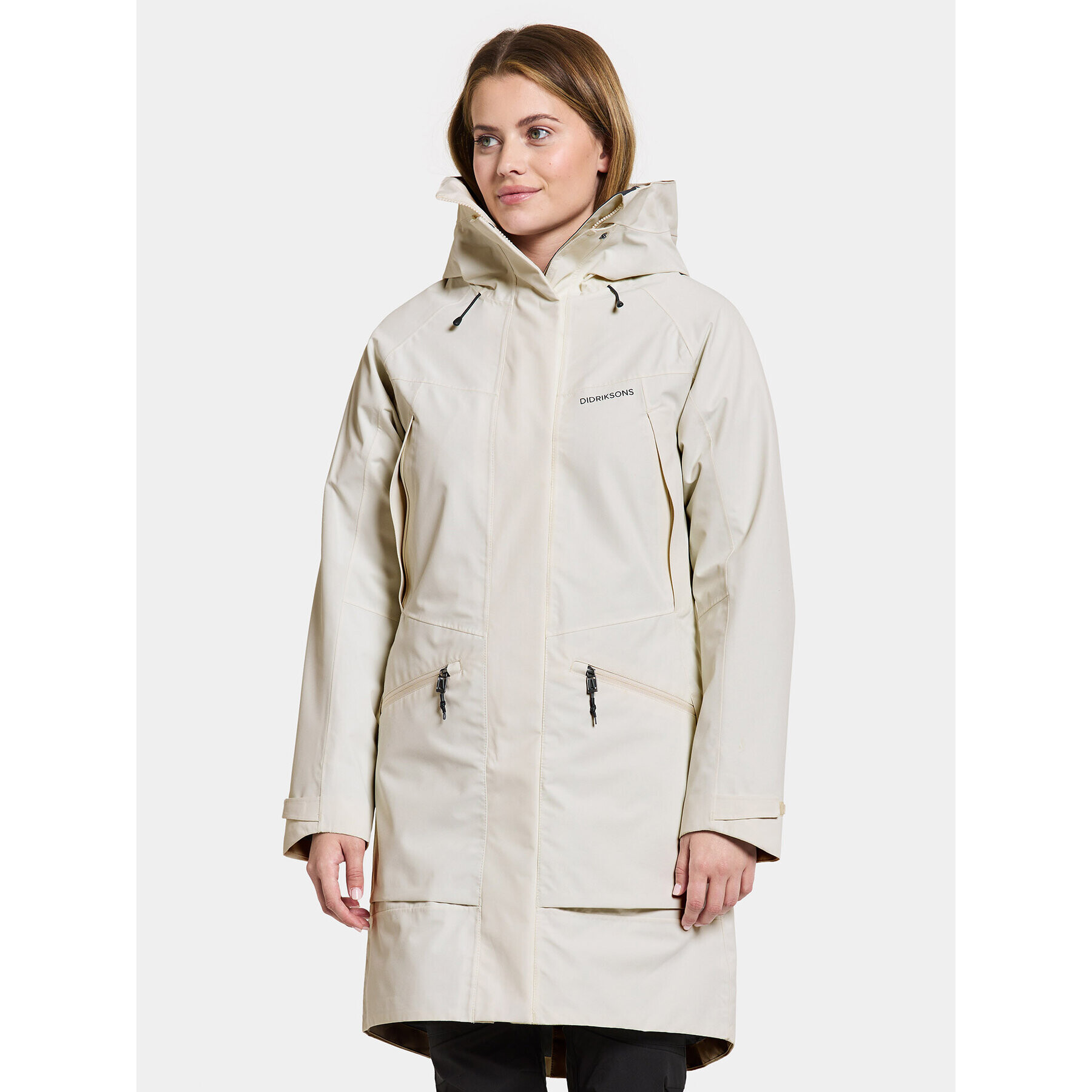 Didriksons Hanorac Ilma Wns Parka 8 504813 Alb Regular Fit - Pled.ro