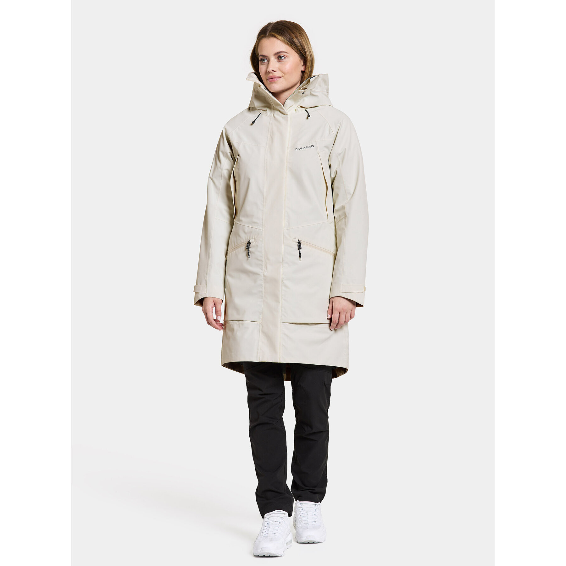 Didriksons Hanorac Ilma Wns Parka 8 504813 Alb Regular Fit - Pled.ro