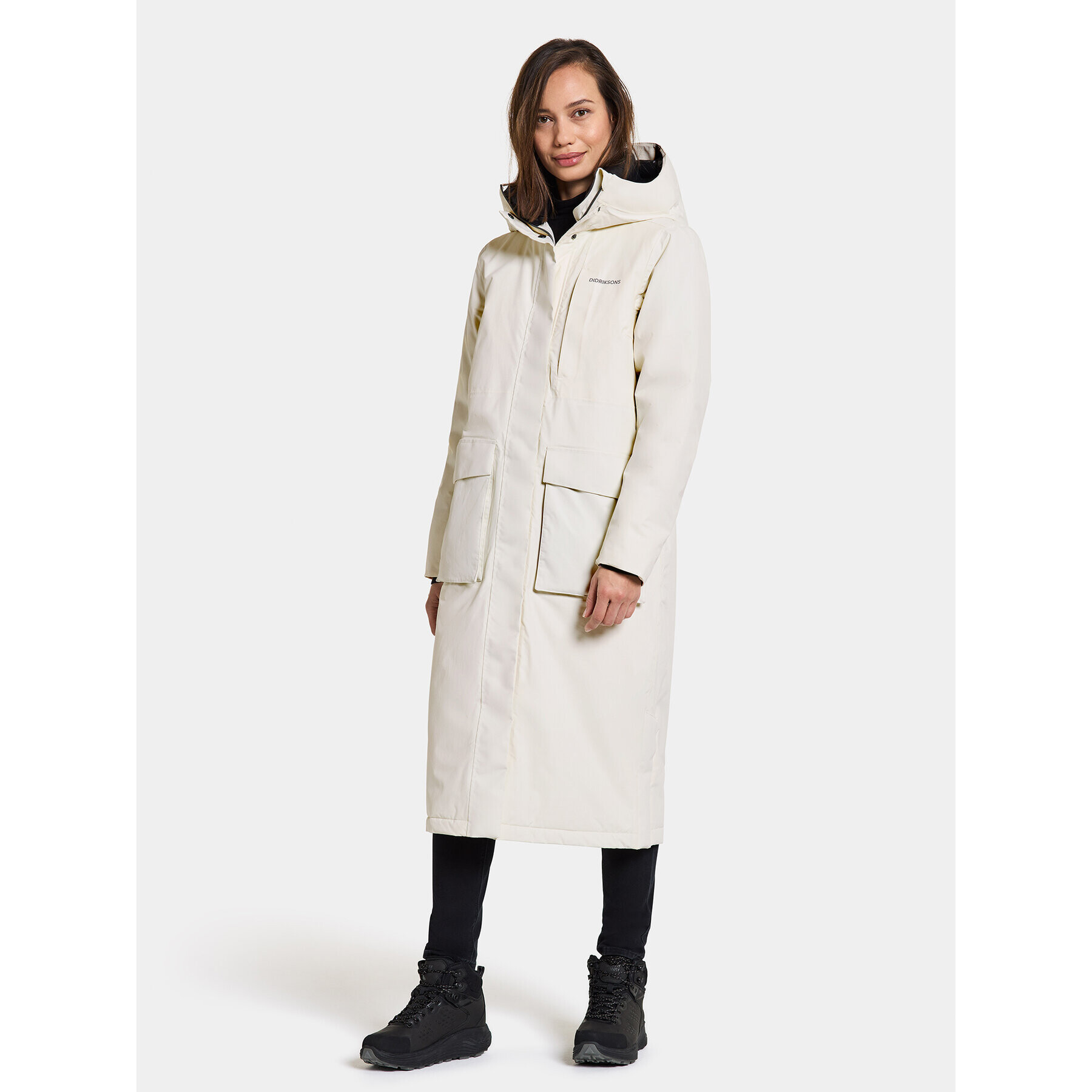 Didriksons Hanorac Leya Wns Parka L 3 504846 Alb Regular Fit - Pled.ro