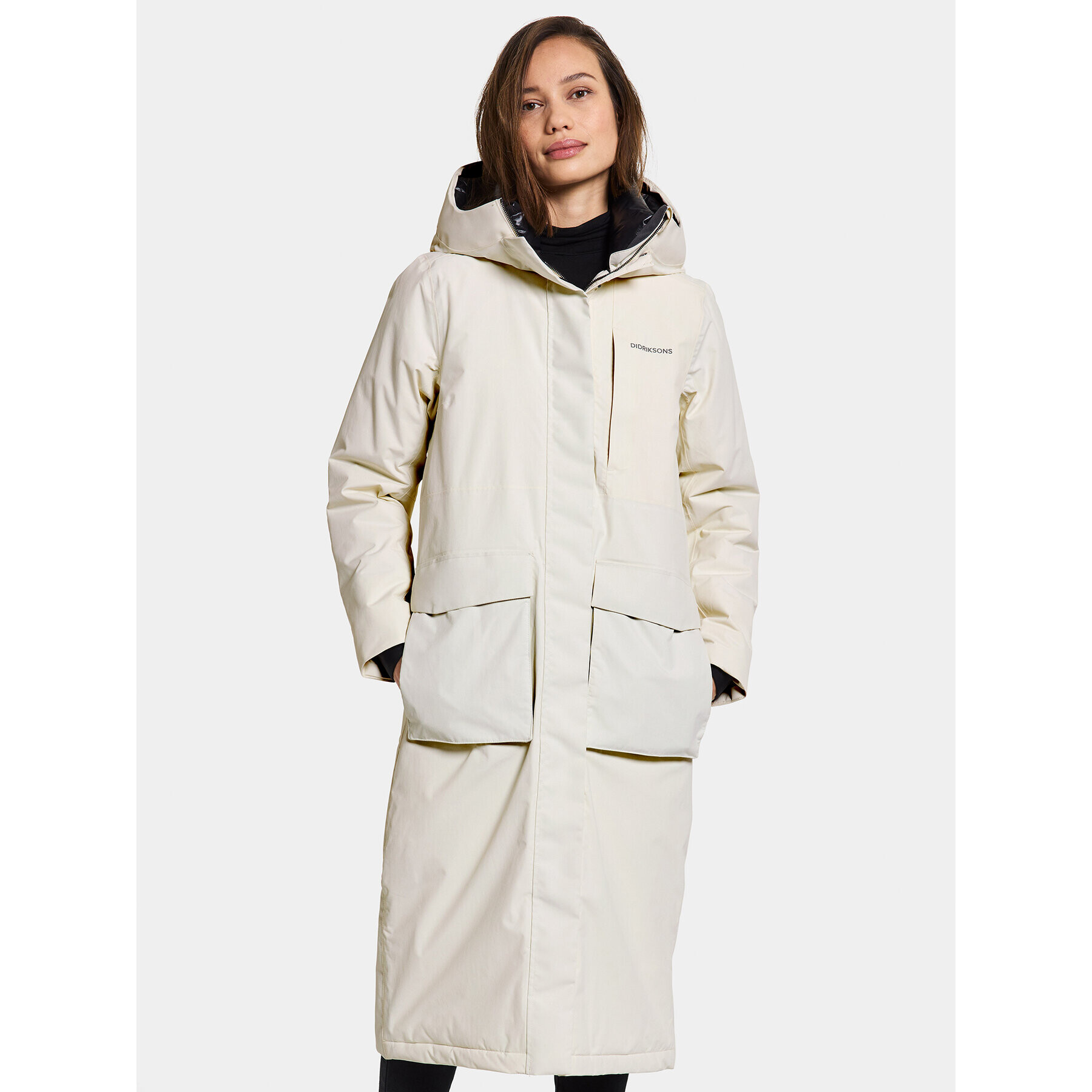 Didriksons Hanorac Leya Wns Parka L 3 504846 Alb Regular Fit - Pled.ro